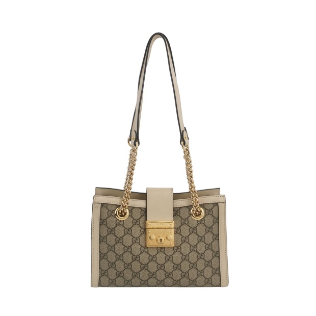Gucci Padlock Chain Tote GG Coated Canvas with Leather Small — pre-owned, Vierlot