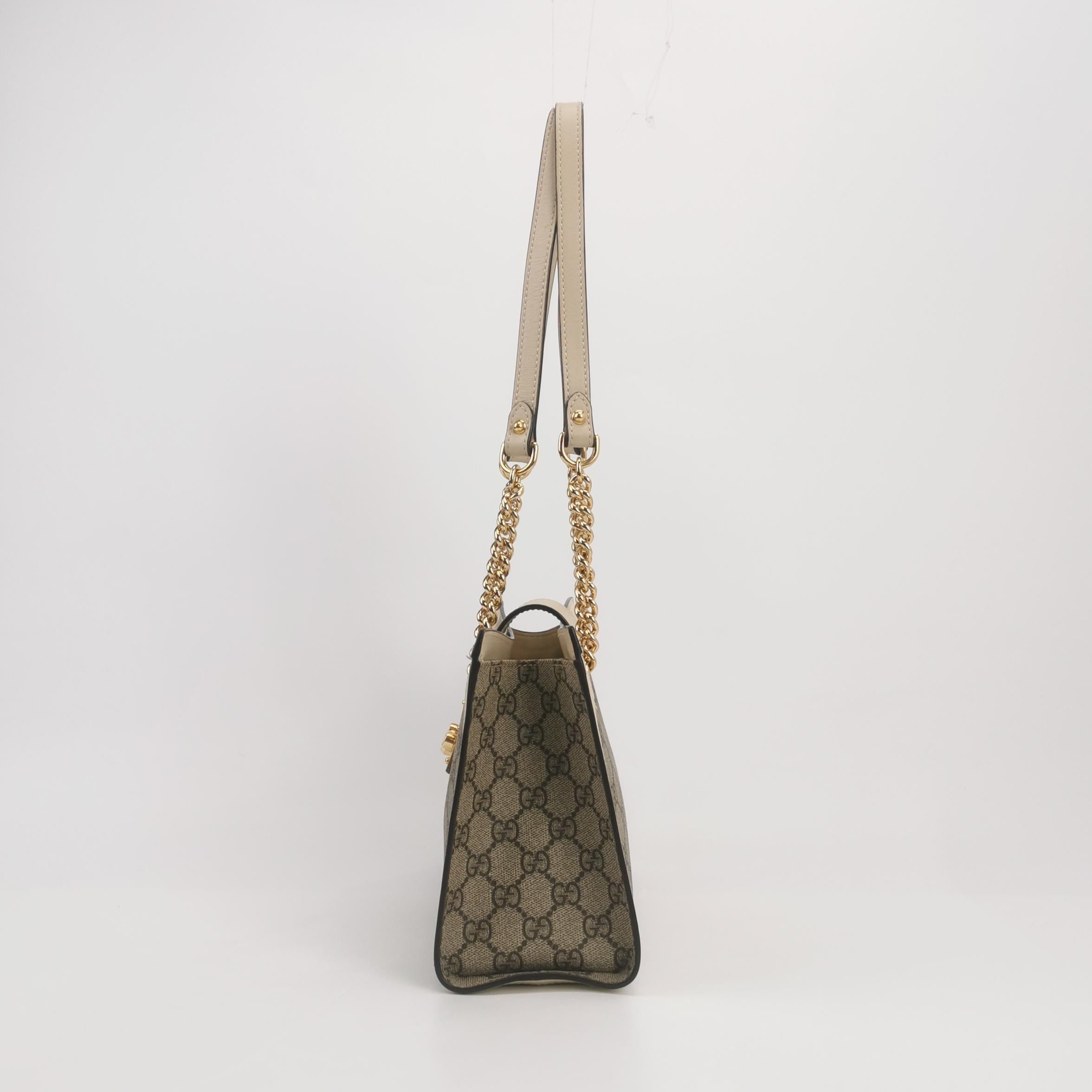 Gucci Padlock Chain Tote GG Coated Canvas with Leather Small — photo 5 of 15