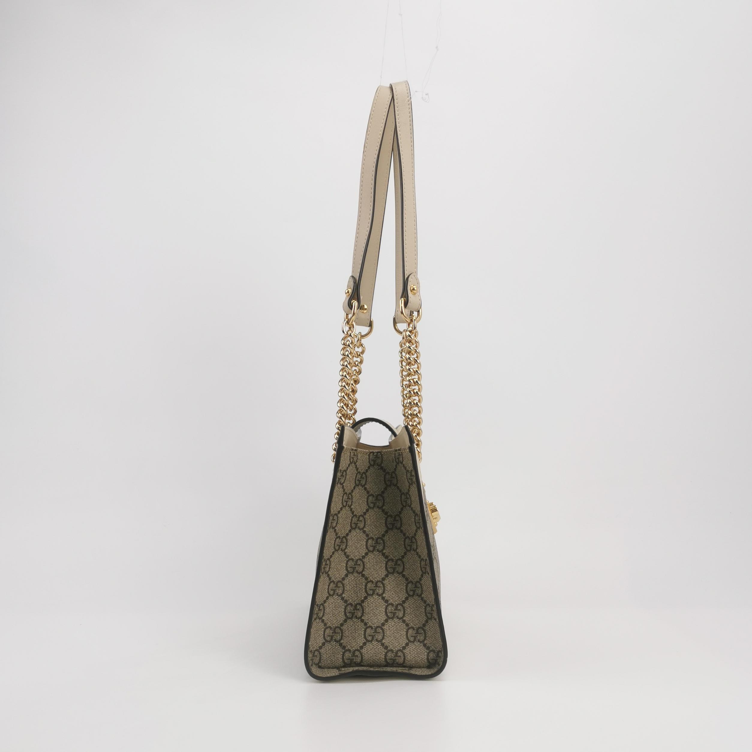 Gucci Padlock Chain Tote GG Coated Canvas with Leather Small — photo 4 of 15