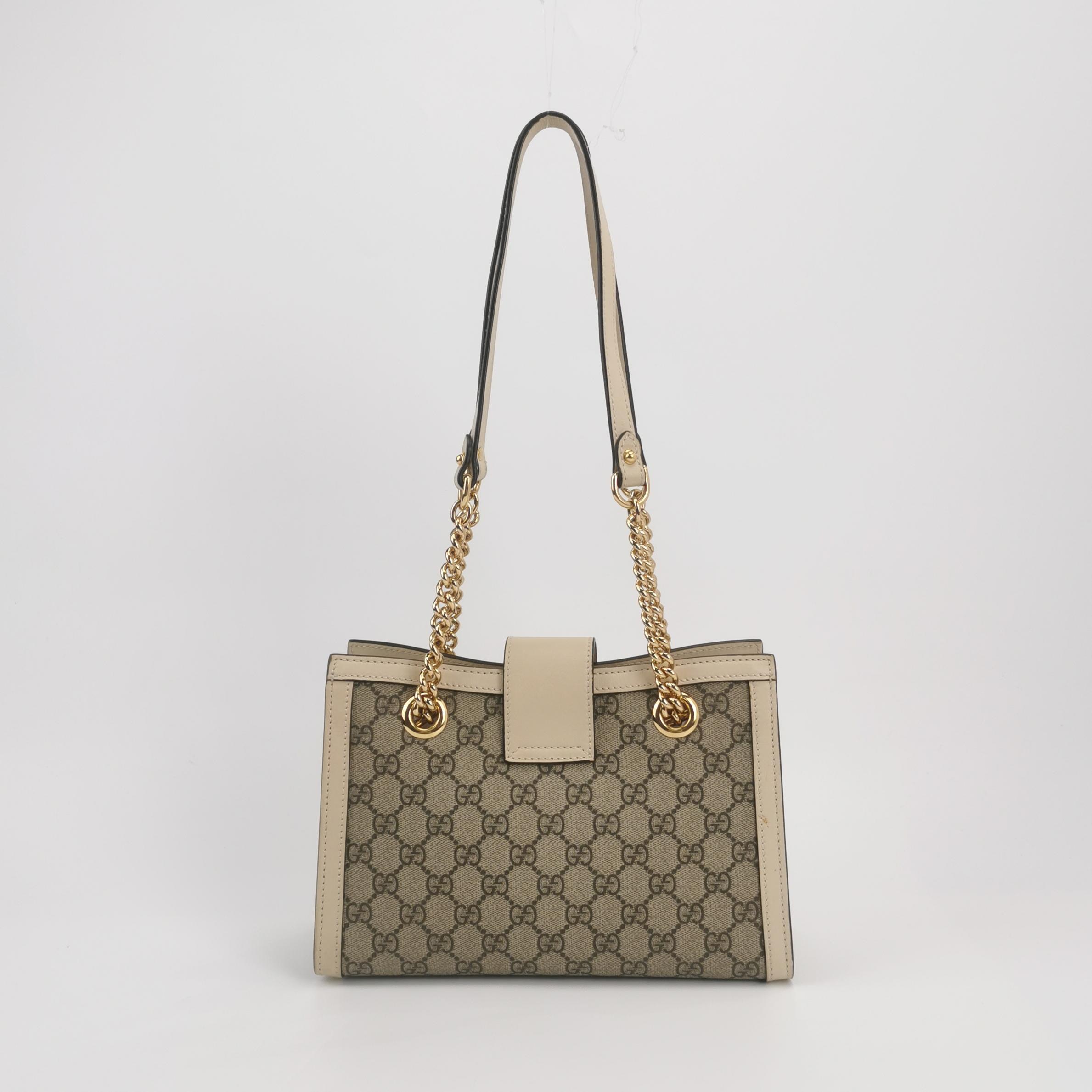 Gucci Padlock Chain Tote GG Coated Canvas with Leather Small — photo 3 of 15