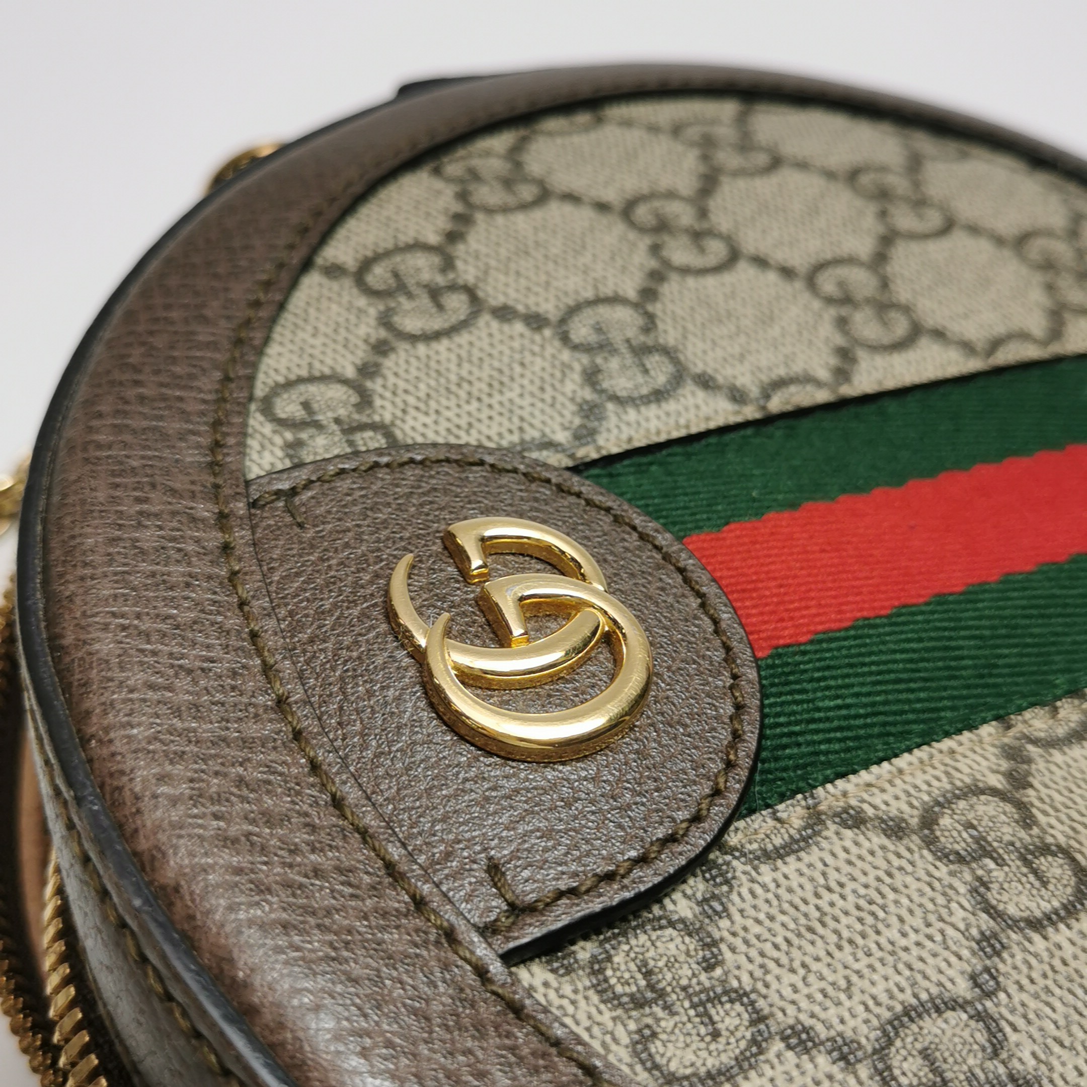 Gucci Ophidia Round Shoulder Bag GG Coated Canvas Mini — photo 10 of 18