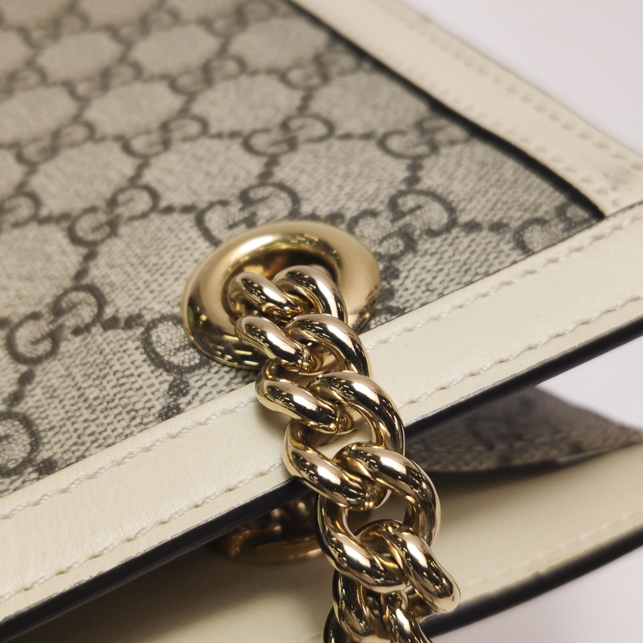 Gucci Padlock Chain Tote GG Coated Canvas with Leather Small — photo 12 of 15