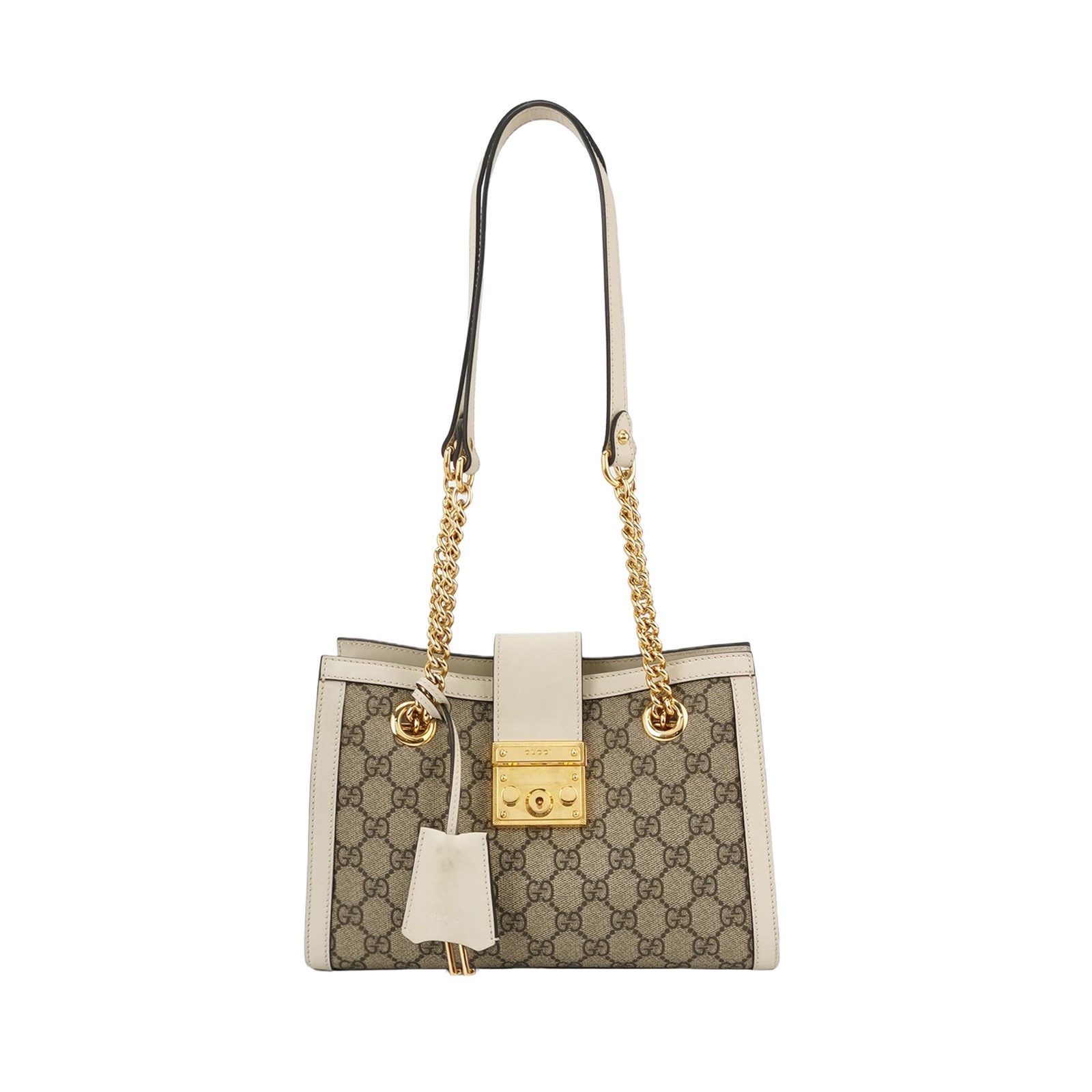 Gucci Padlock Chain Tote GG Coated Canvas with Leather Small — photo 1 of 15