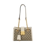 Gucci Padlock Chain Tote GG Coated Canvas with Leather Small — thumbnail 1