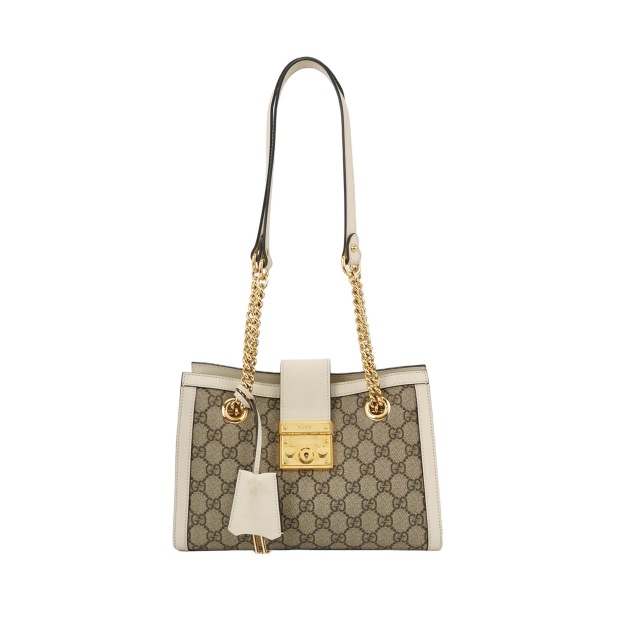 Gucci Padlock Chain Tote GG Coated Canvas with Leather Small — pre-owned, Vierlot