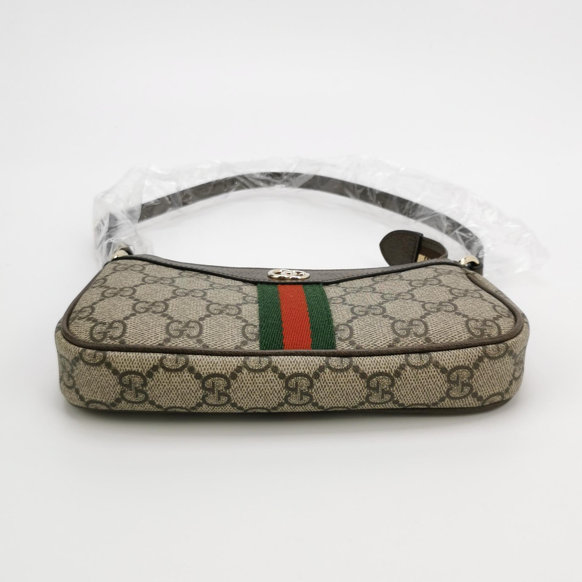 Gucci Ophidia GG Supreme Mini Shoulder Bag Canvas Web Pochette — photo 6 of 14