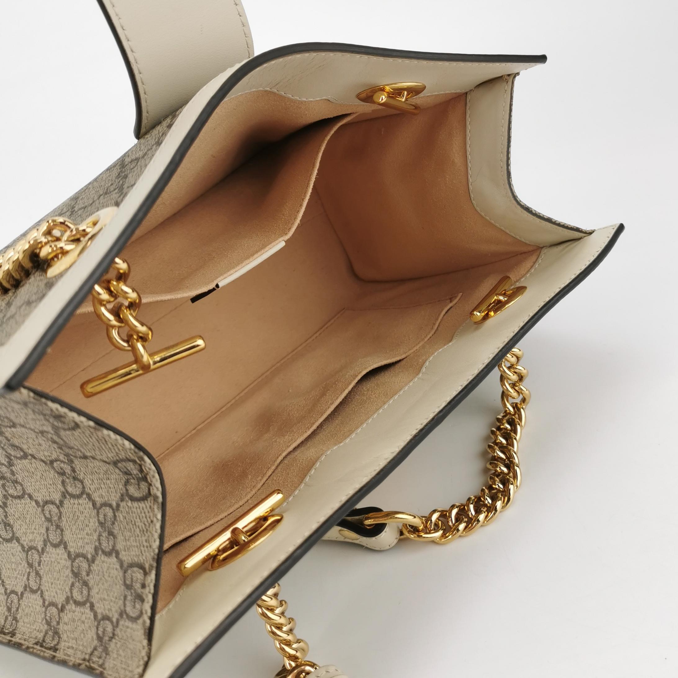 Gucci Padlock Chain Tote GG Coated Canvas with Leather Small — photo 7 of 15