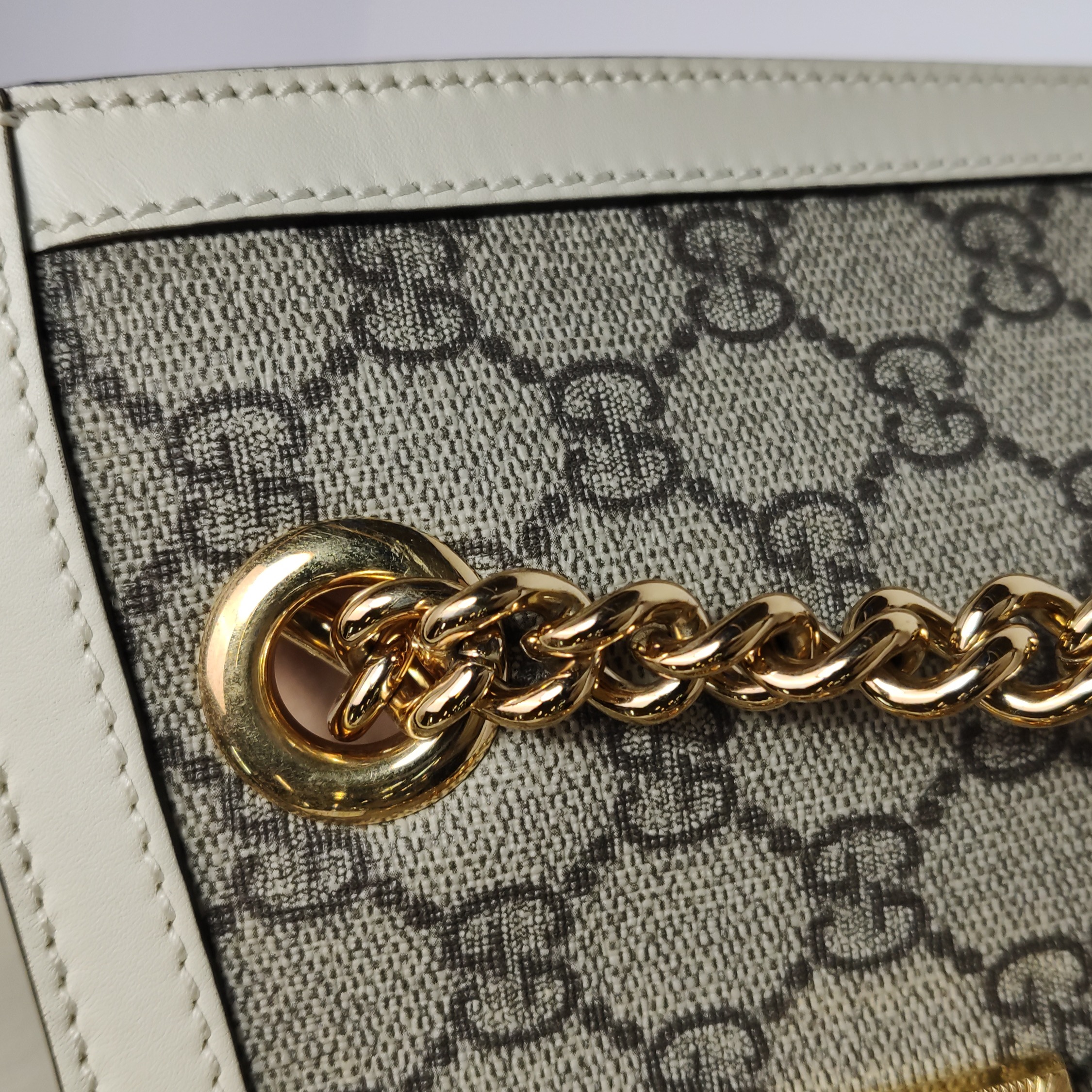Gucci Padlock Chain Tote GG Coated Canvas with Leather Small — photo 12 of 15