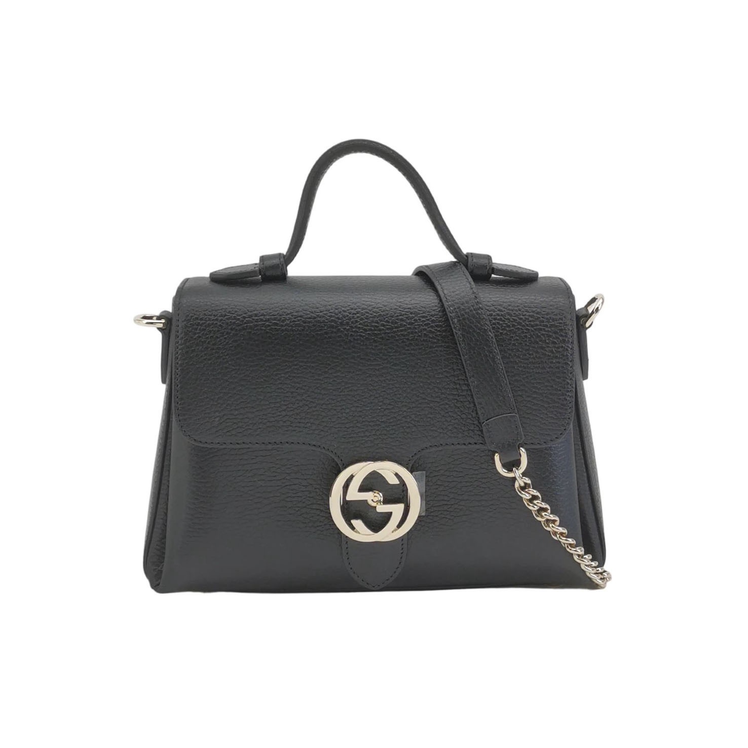 Gucci Interlocking Top Handle Bag (Outlet) Leather Small — photo 1 of 15