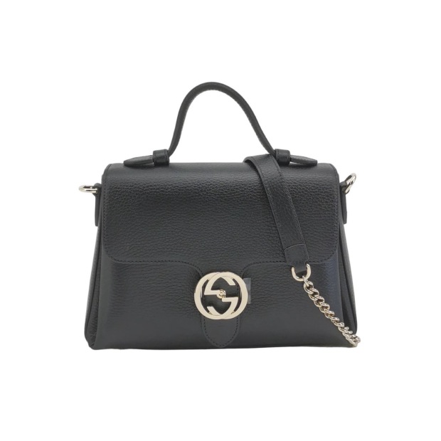 Gucci Interlocking Top Handle Bag (Outlet) Leather Small — pre-owned, Vierlot