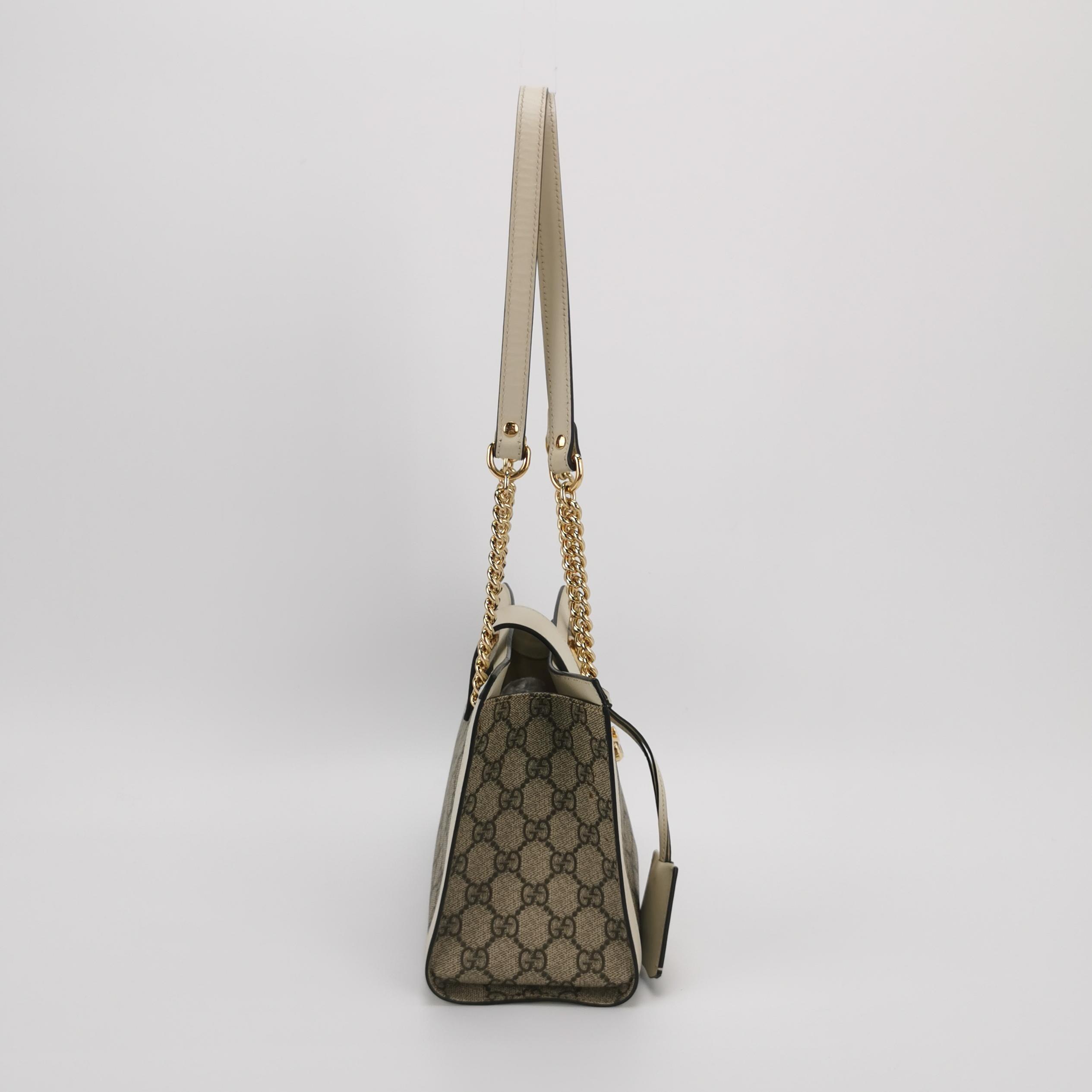 Gucci Padlock Chain Tote GG Coated Canvas with Leather Small — photo 4 of 13