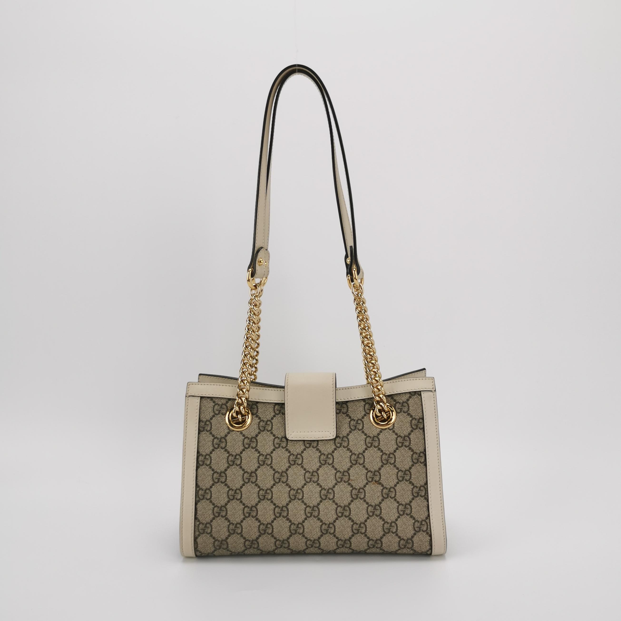 Gucci Padlock Chain Tote GG Coated Canvas with Leather Small — photo 3 of 13