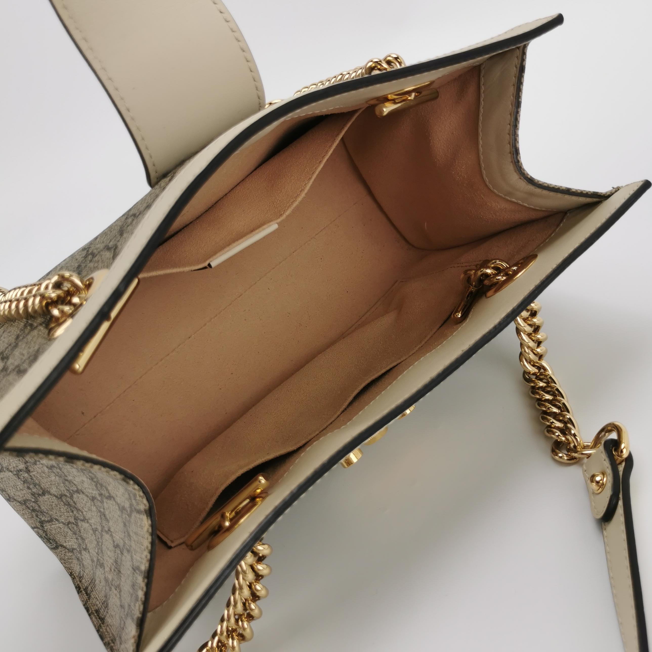 Gucci Padlock Chain Tote GG Coated Canvas with Leather Small — photo 6 of 13