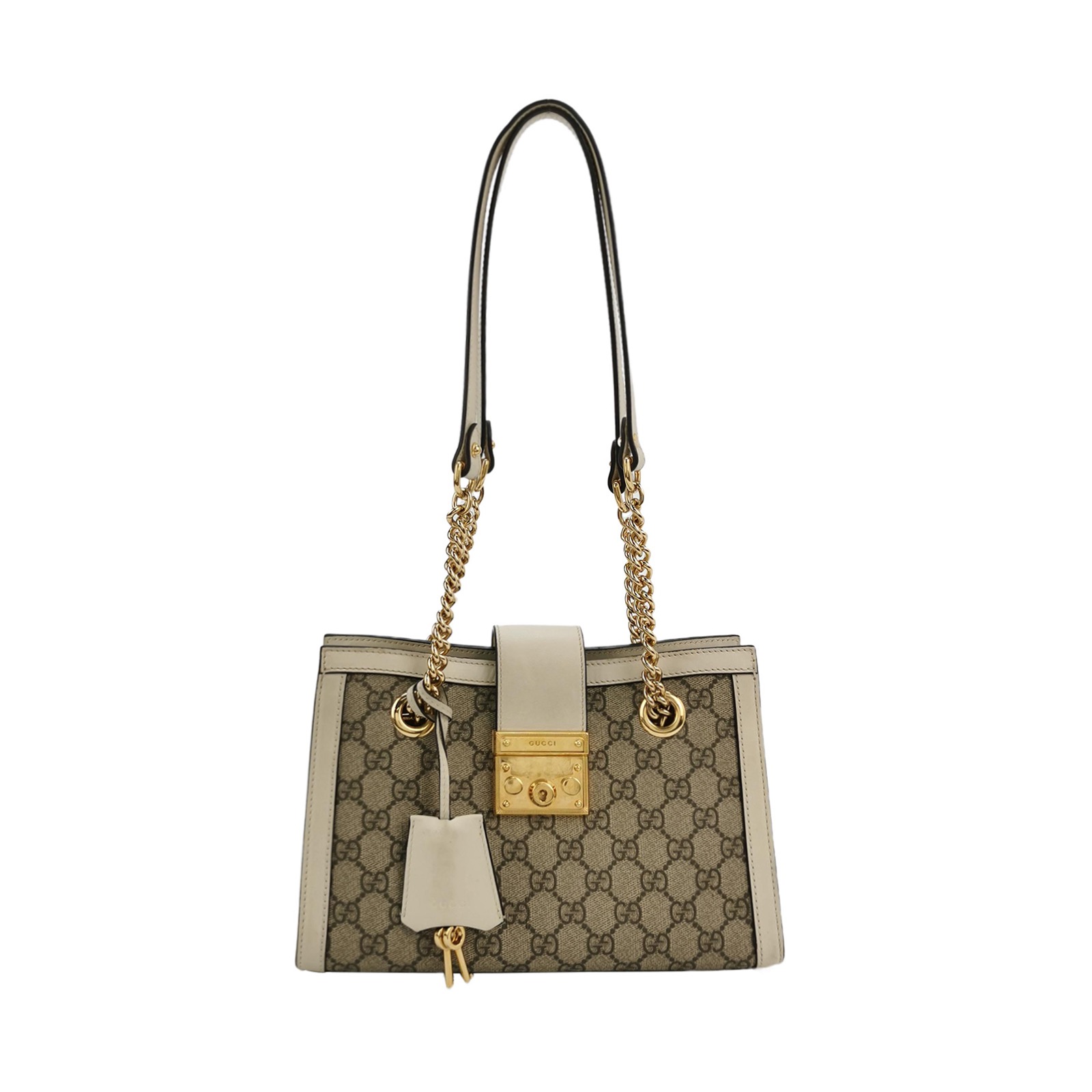 Gucci Padlock Chain Tote GG Coated Canvas with Leather Small — photo 1 of 16