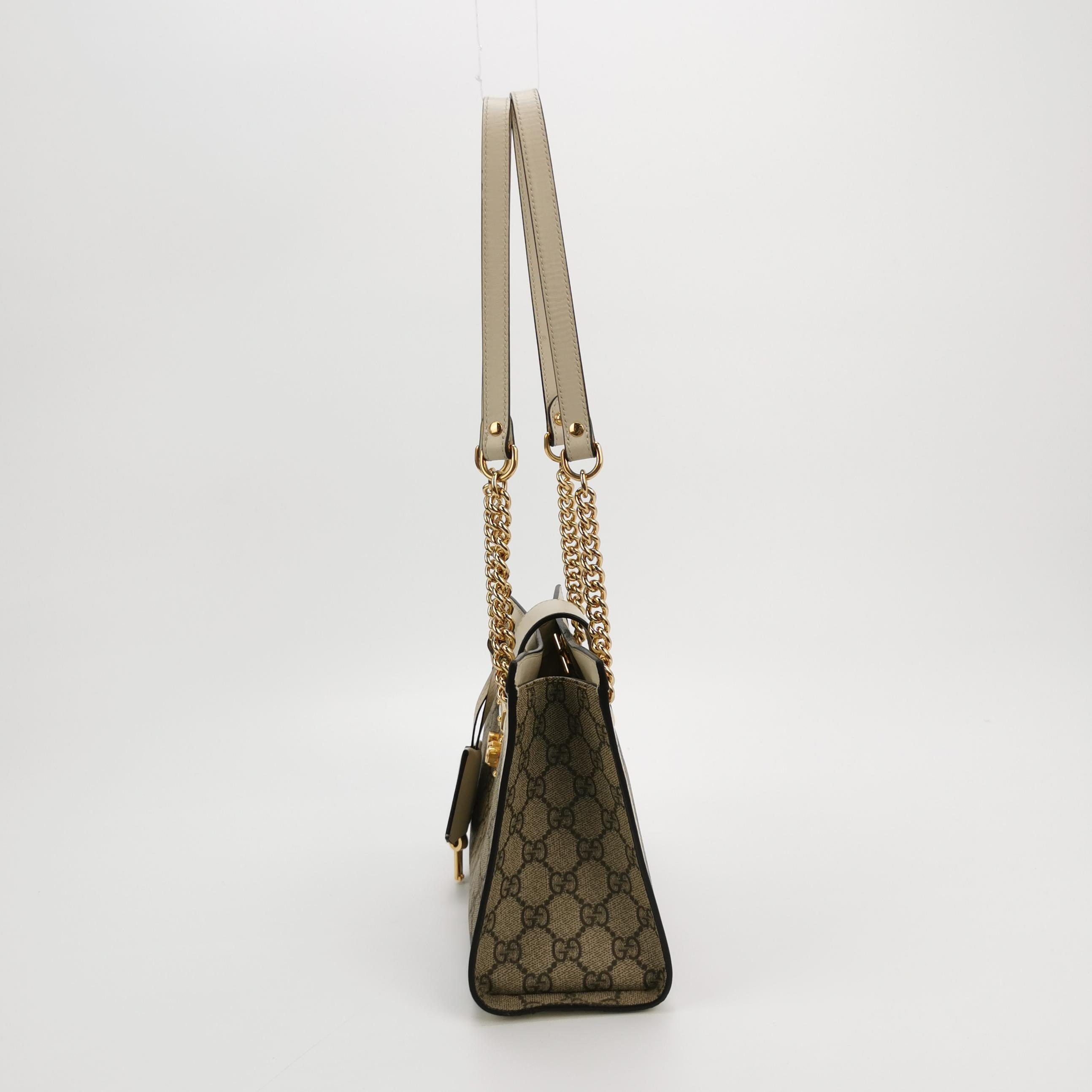Gucci Padlock Chain Tote GG Coated Canvas with Leather Small — photo 4 of 16