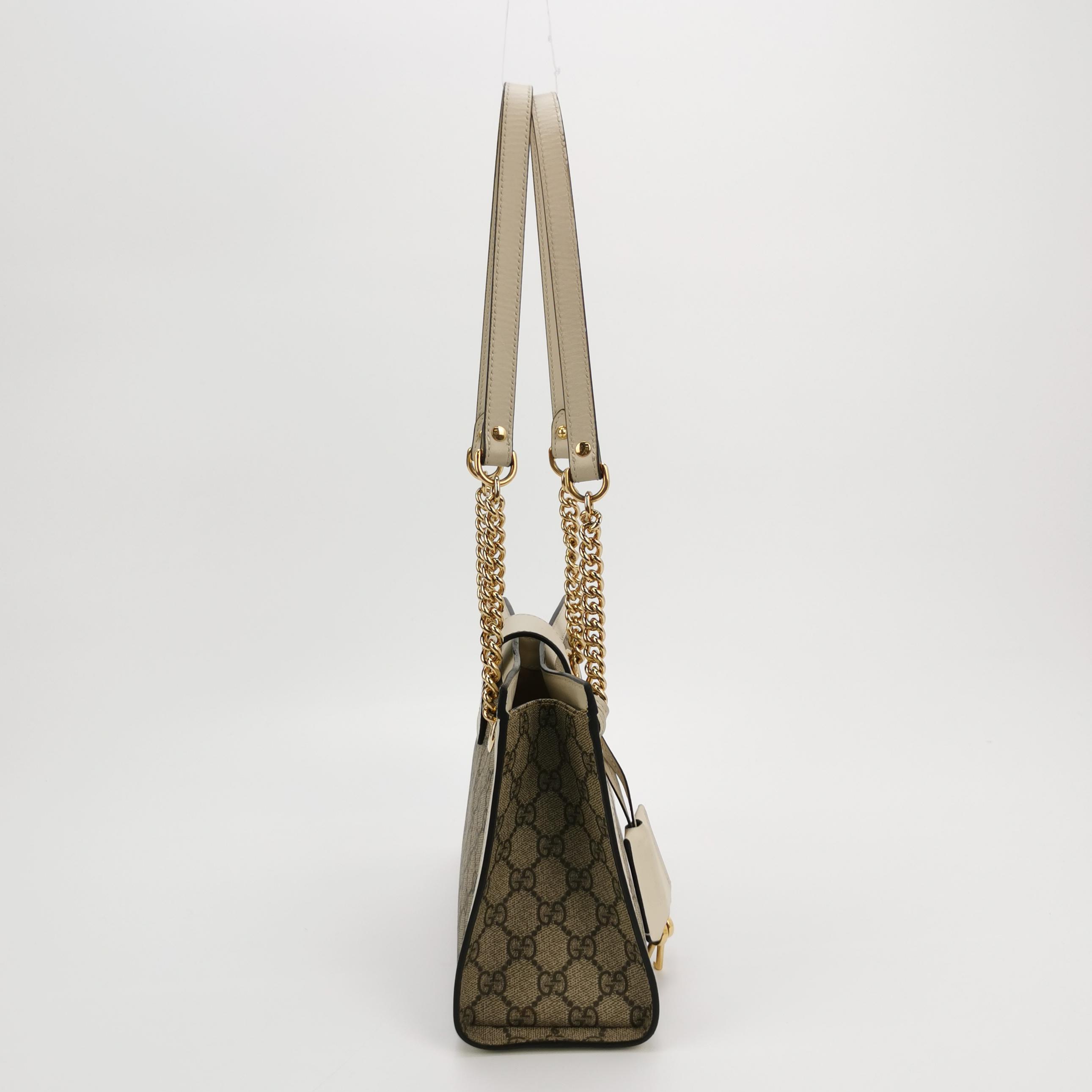 Gucci Padlock Chain Tote GG Coated Canvas with Leather Small — photo 5 of 16