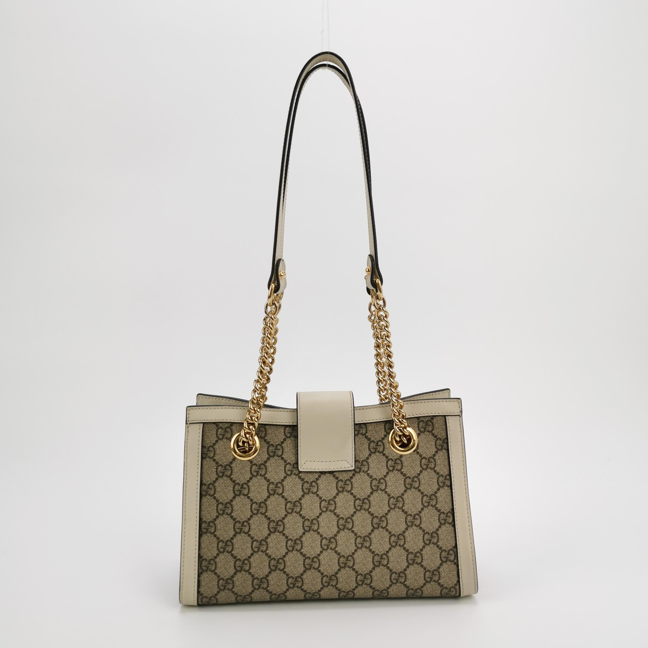 Gucci Padlock Chain Tote GG Coated Canvas with Leather Small — photo 3 of 16