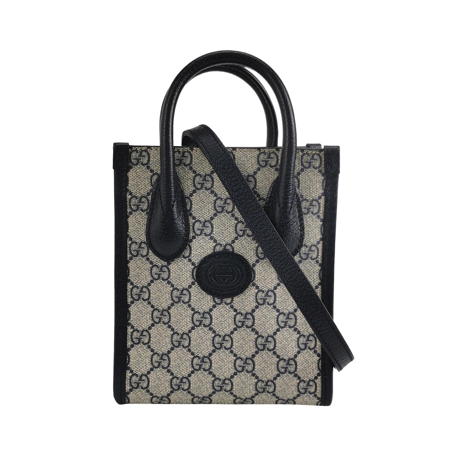 Gucci Interlocking G Patch Tote GG Coated Canvas Mini — photo 1 of 11