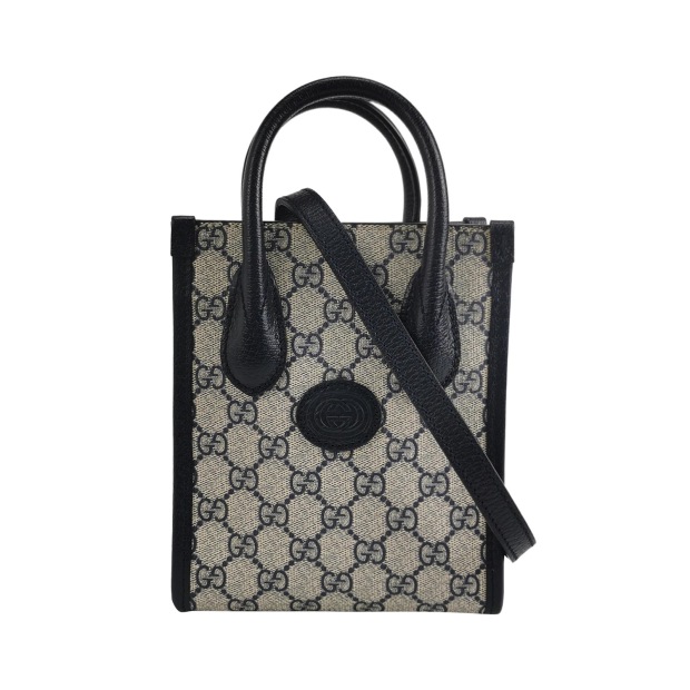 Gucci Interlocking G Patch Tote GG Coated Canvas Mini — pre-owned, Vierlot