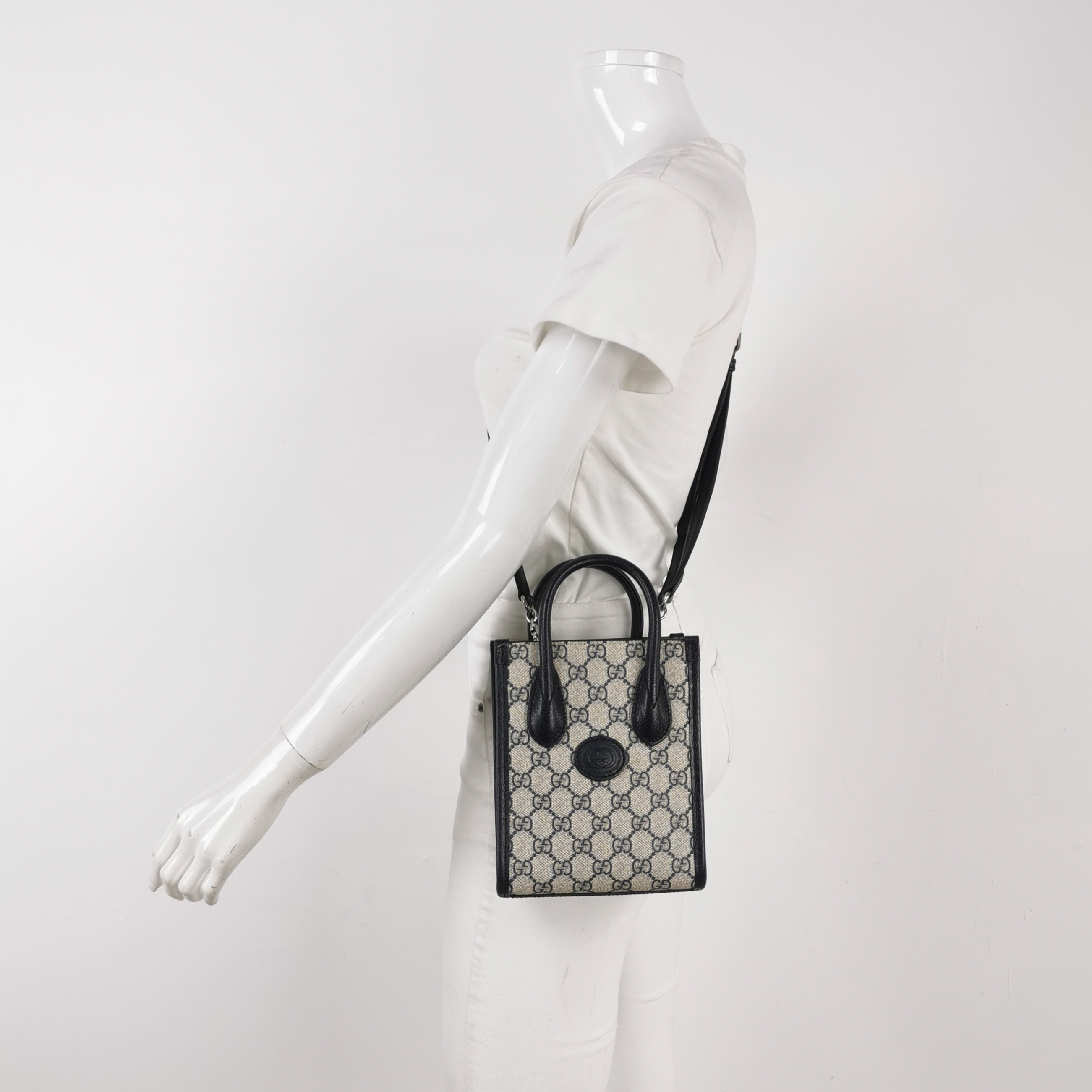 Gucci Interlocking G Patch Tote GG Coated Canvas Mini — alternate view