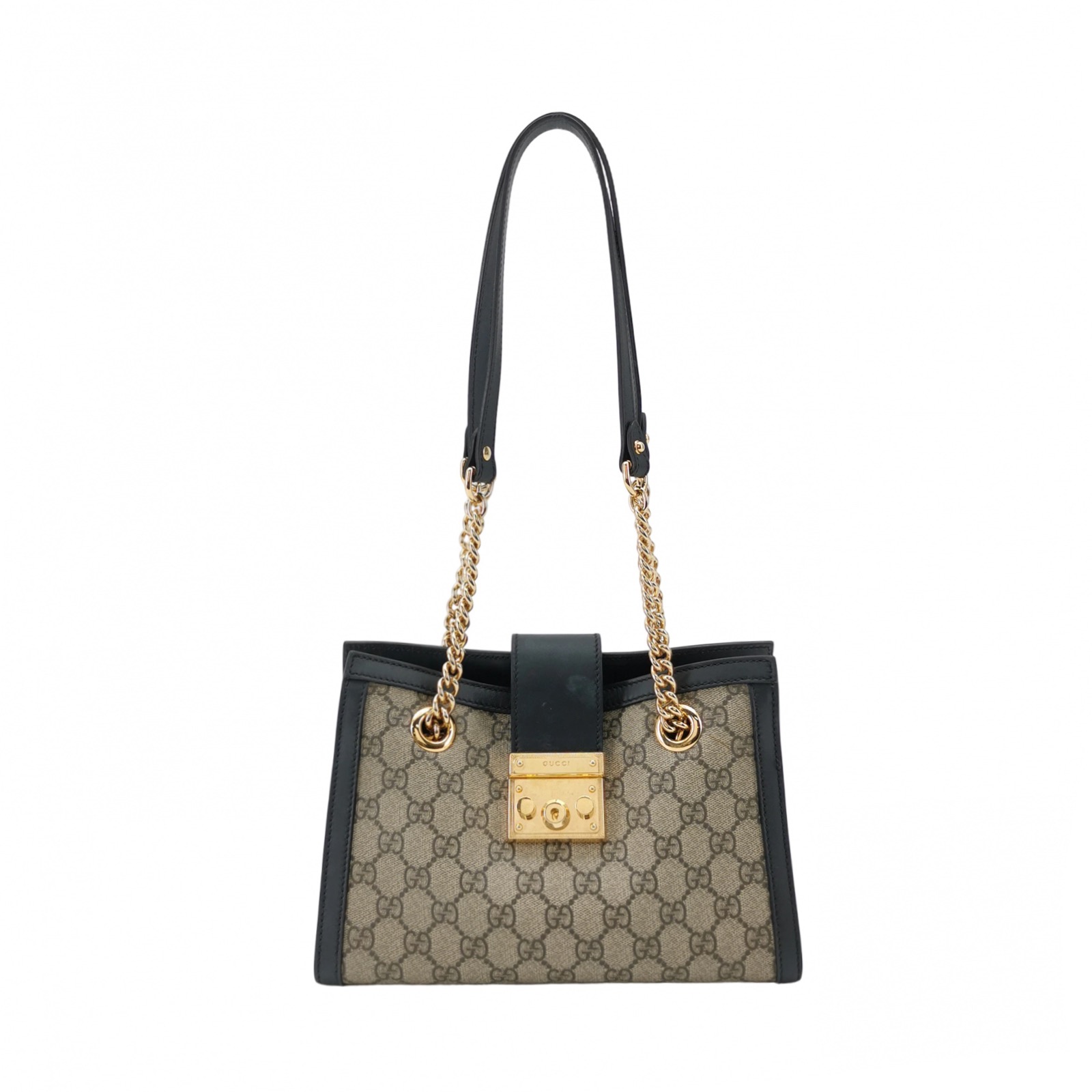 Gucci Padlock Chain Tote GG Coated Canvas with Leather Small — photo 1 of 14