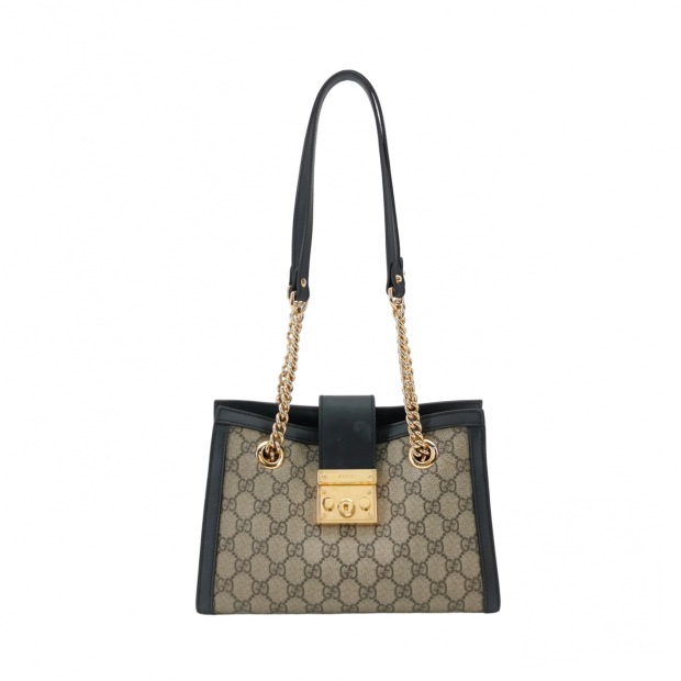 Gucci Padlock Chain Tote GG Coated Canvas with Leather Small — pre-owned, Vierlot
