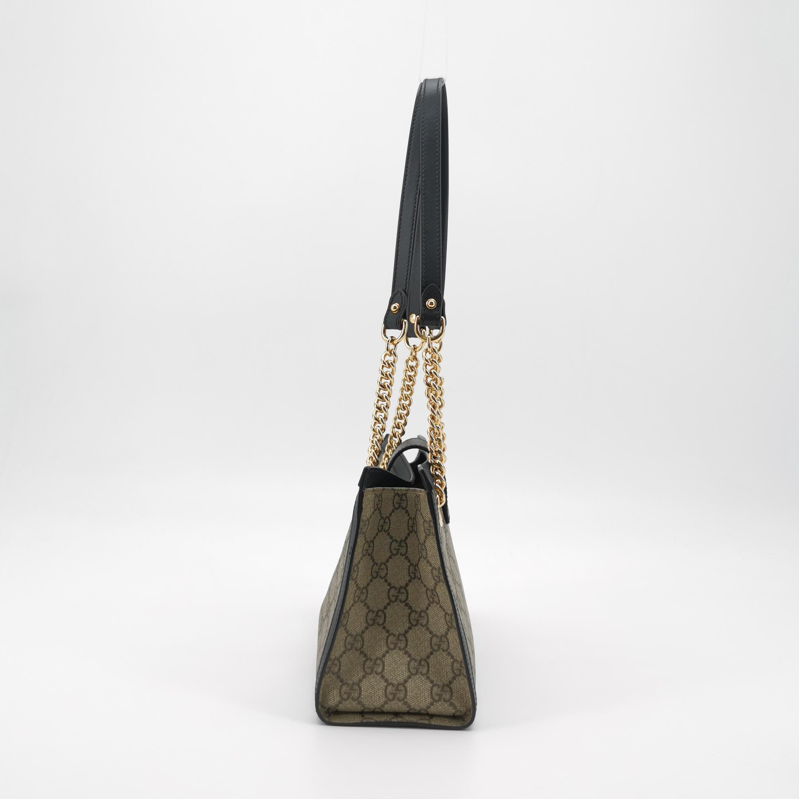 Gucci Padlock Chain Tote GG Coated Canvas with Leather Small — photo 4 of 14