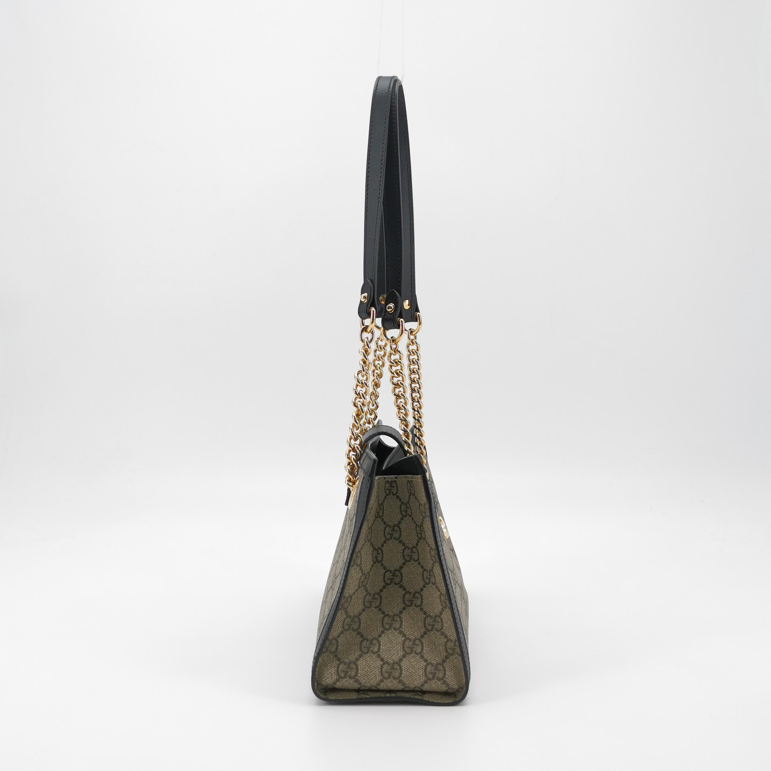 Gucci Padlock Chain Tote GG Coated Canvas with Leather Small — photo 5 of 14