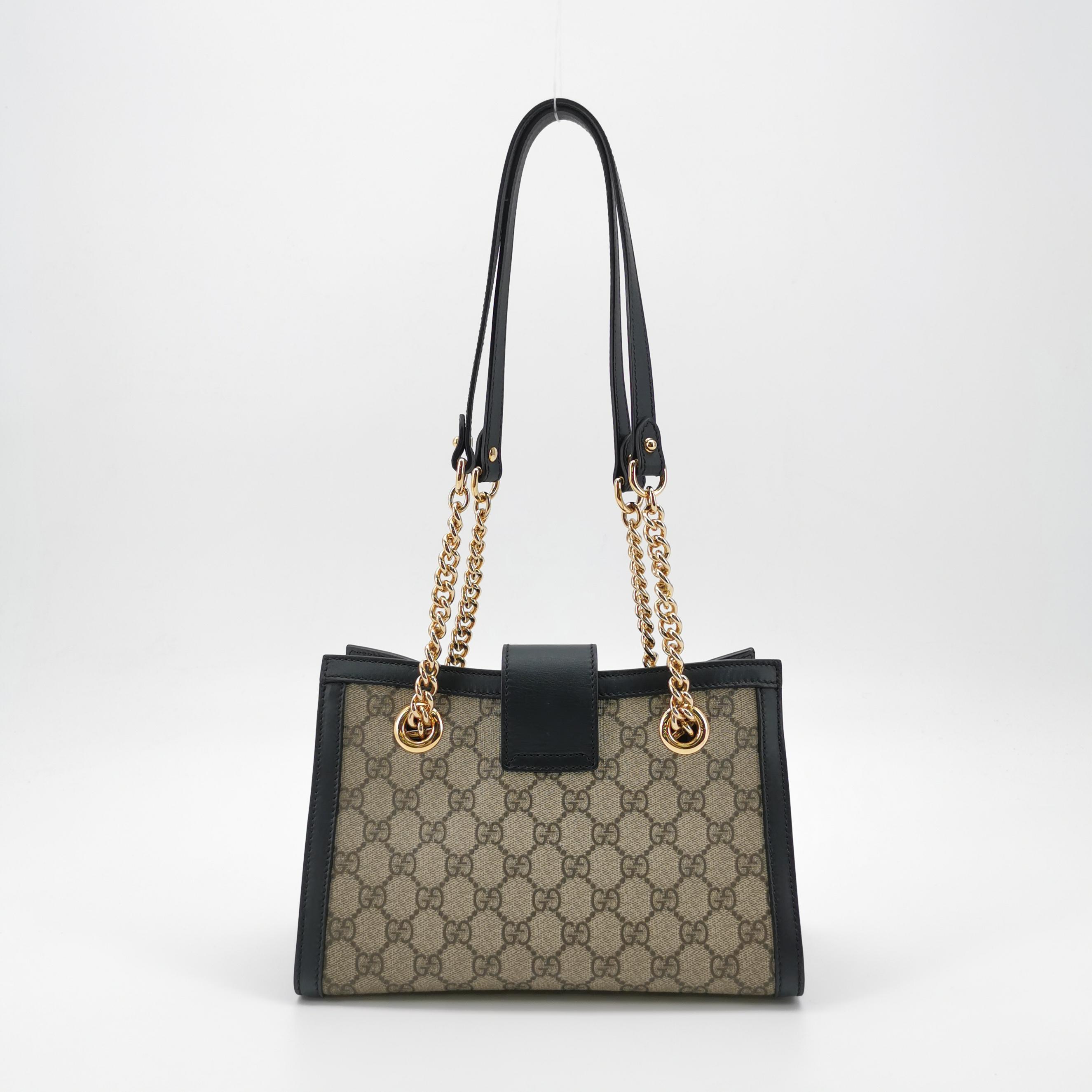 Gucci Padlock Chain Tote GG Coated Canvas with Leather Small — photo 3 of 14
