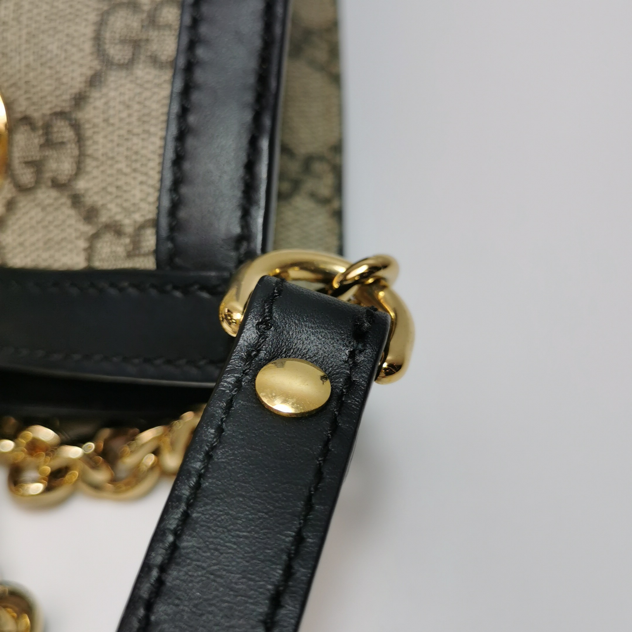 Gucci Padlock Chain Tote GG Coated Canvas with Leather Small — photo 12 of 14