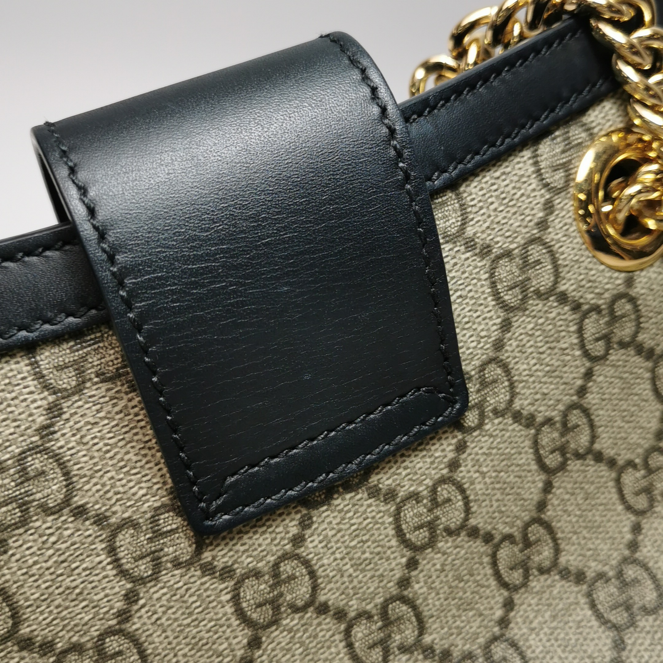 Gucci Padlock Chain Tote GG Coated Canvas with Leather Small — photo 13 of 14