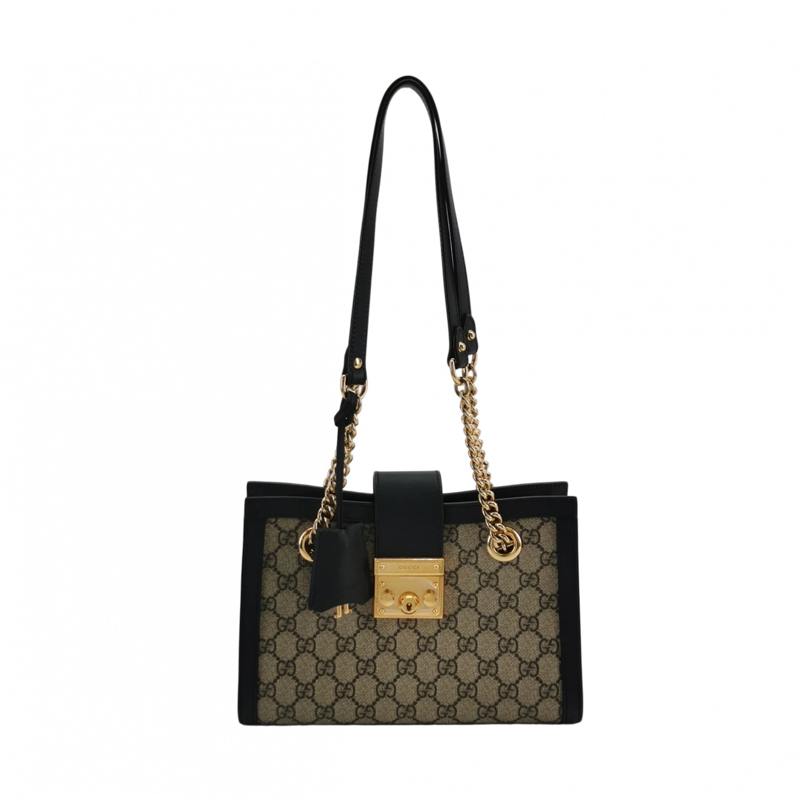 Gucci Padlock Chain Tote GG Coated Canvas with Leather Small — photo 1 of 15