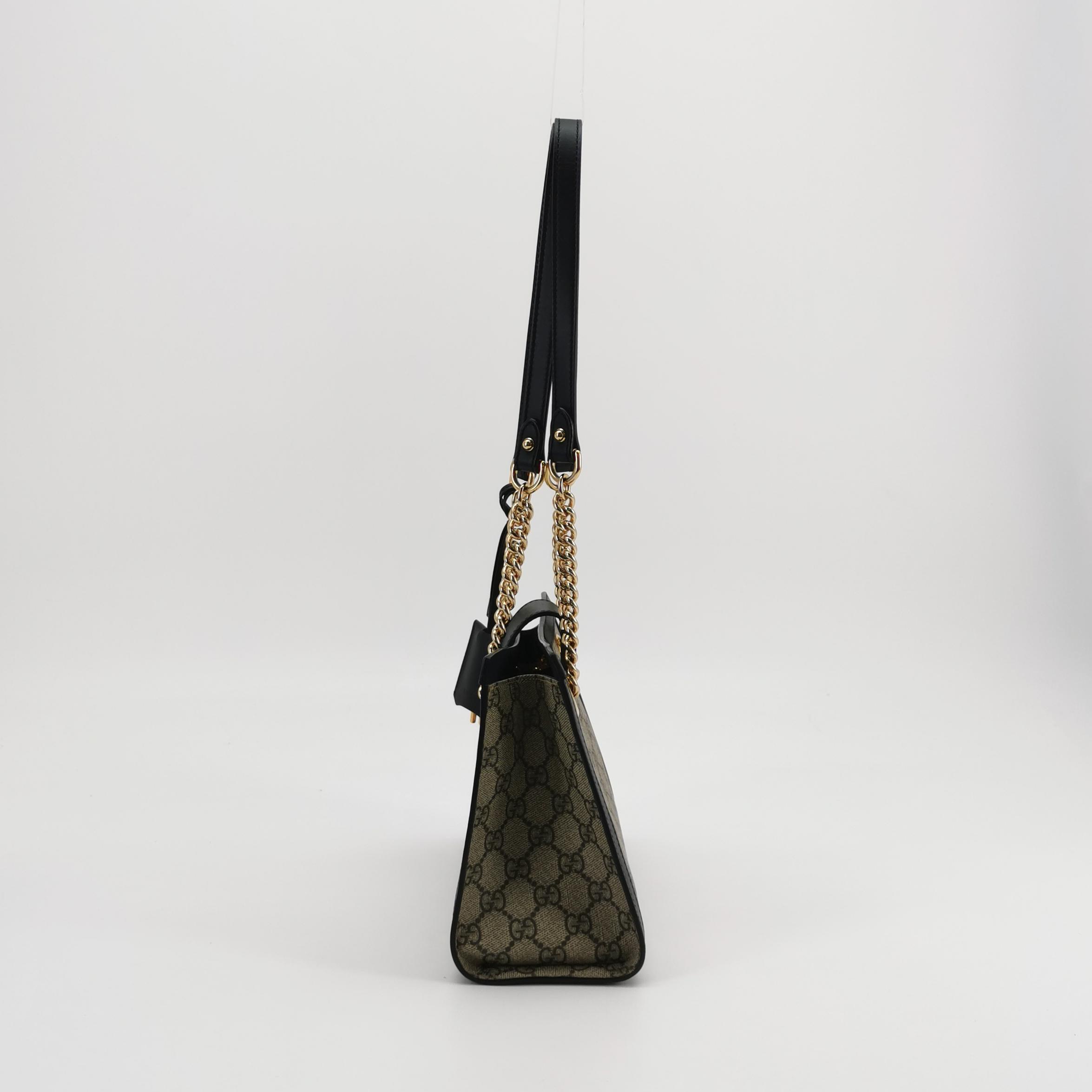 Gucci Padlock Chain Tote GG Coated Canvas with Leather Small — photo 5 of 15