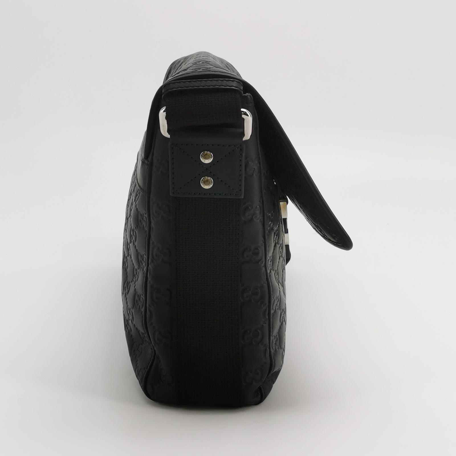 Gucci Messenger Bag Shoulder Bag Black Leather — photo 3 of 20