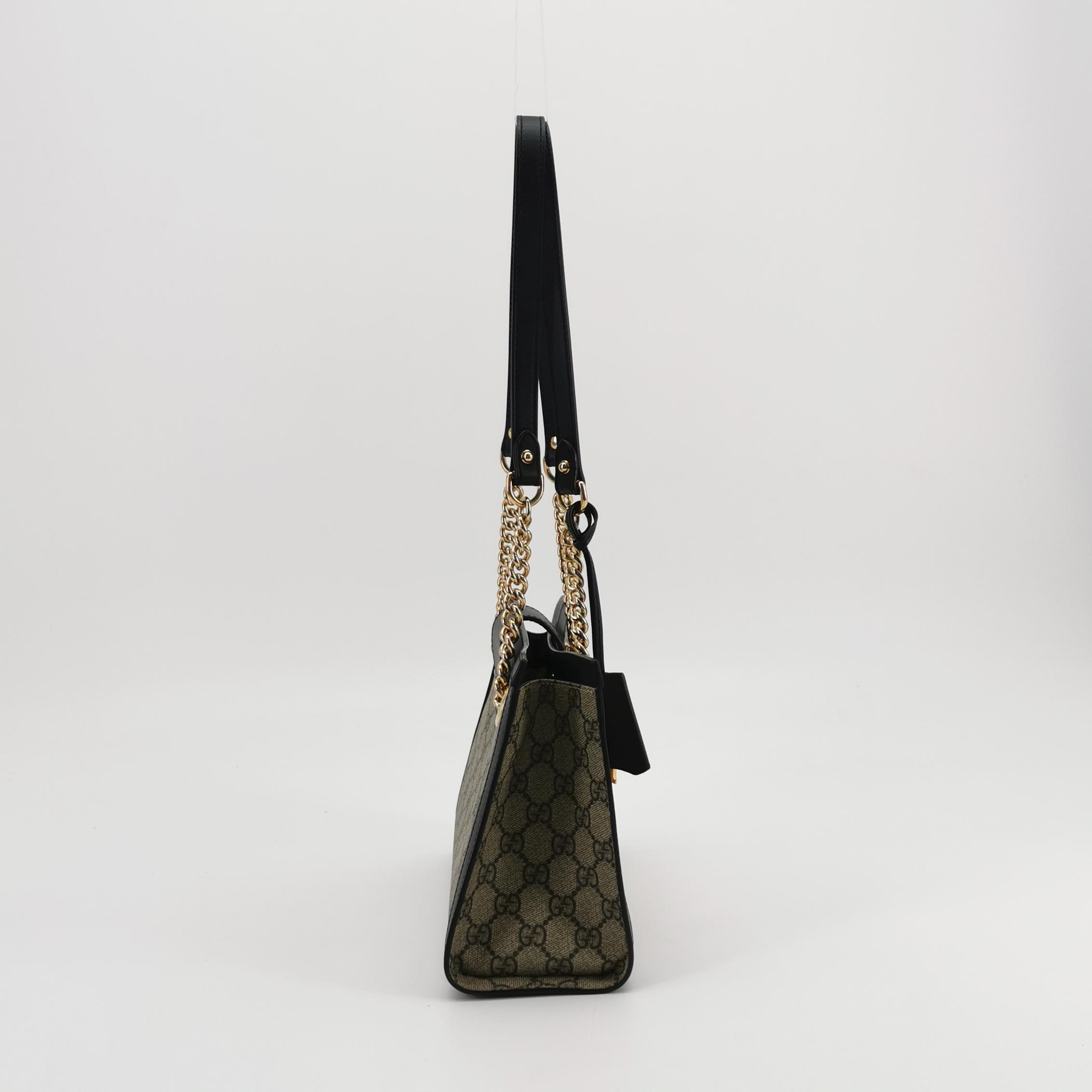 Gucci Padlock Chain Tote GG Coated Canvas with Leather Small — photo 4 of 15
