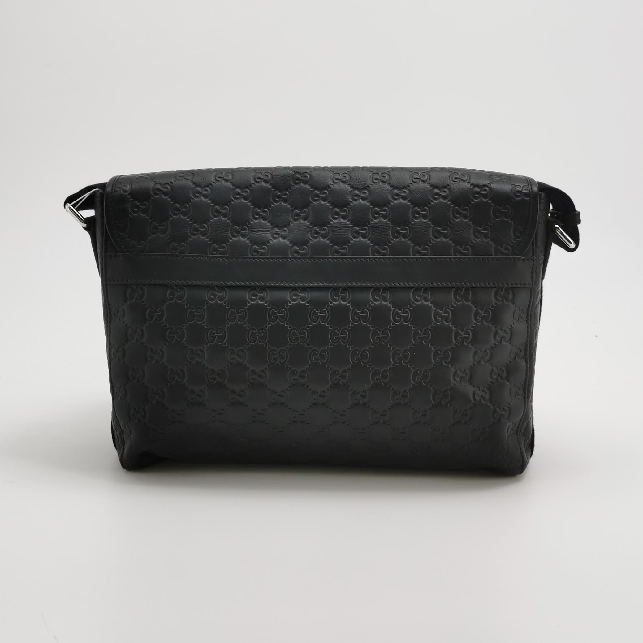 Gucci Messenger Bag Shoulder Bag Black Leather — photo 5 of 20