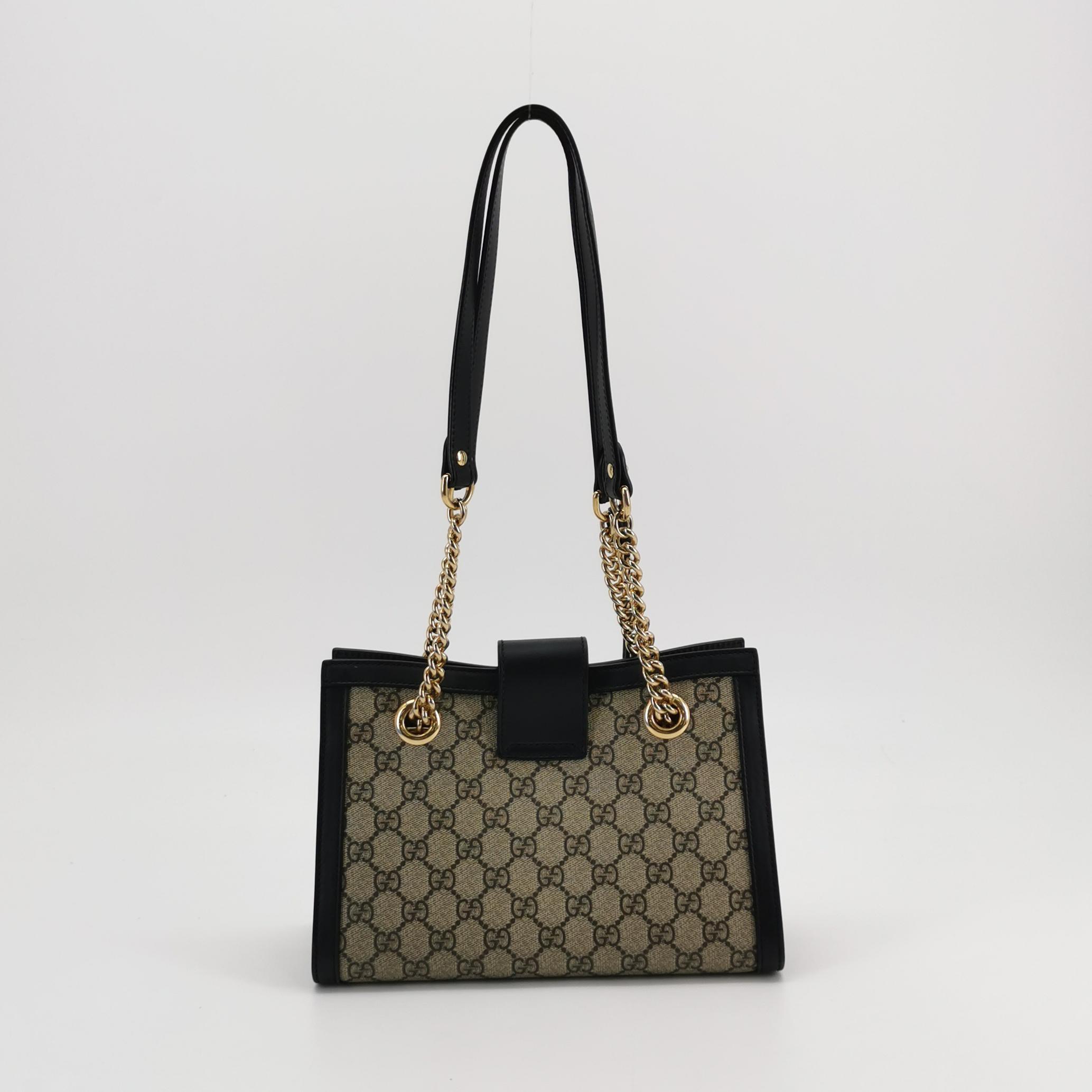 Gucci Padlock Chain Tote GG Coated Canvas with Leather Small — photo 3 of 15