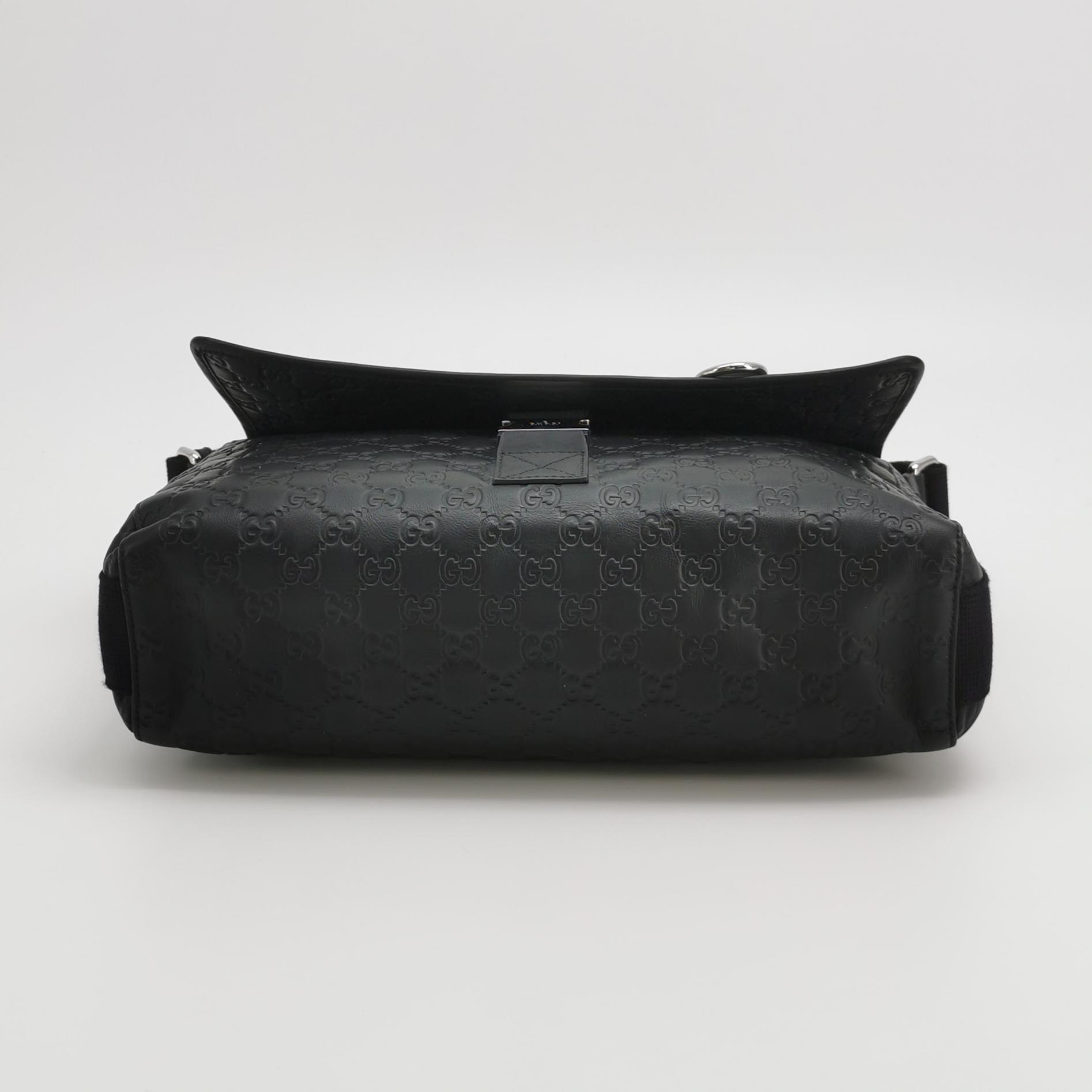 Gucci Messenger Bag Shoulder Bag Black Leather — photo 6 of 20