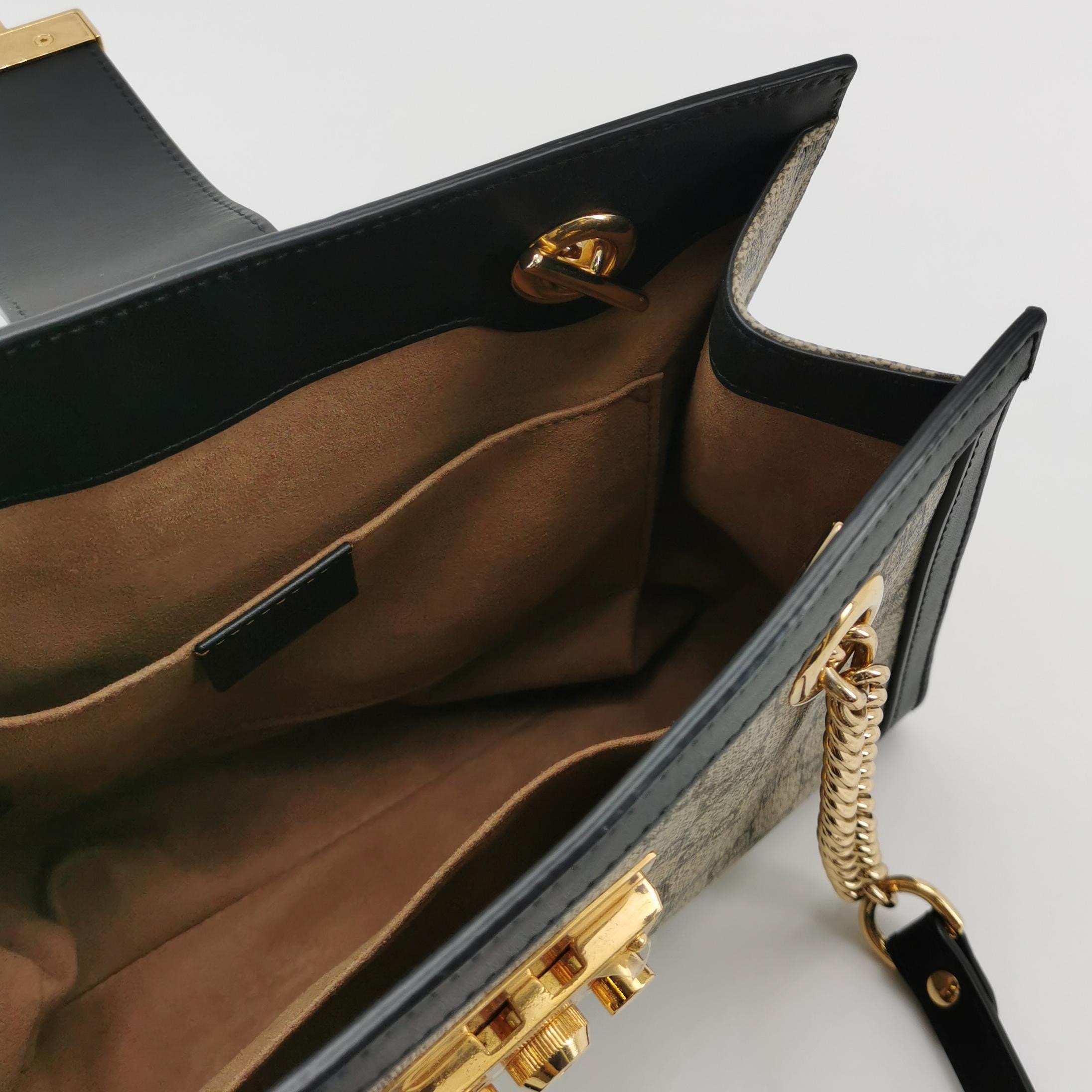 Gucci Padlock Chain Tote GG Coated Canvas with Leather Small — photo 7 of 15