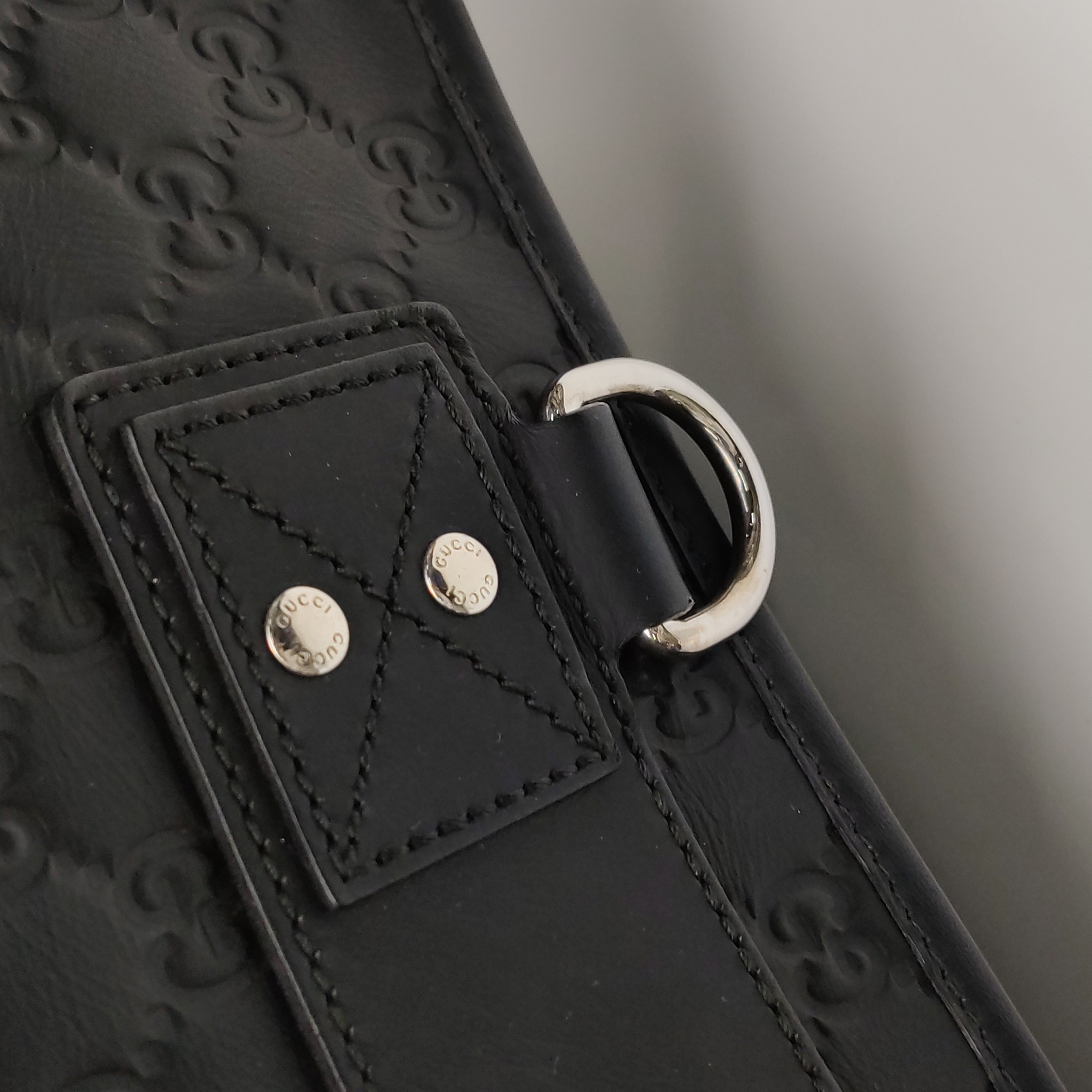 Gucci Messenger Bag Shoulder Bag Black Leather — photo 16 of 20