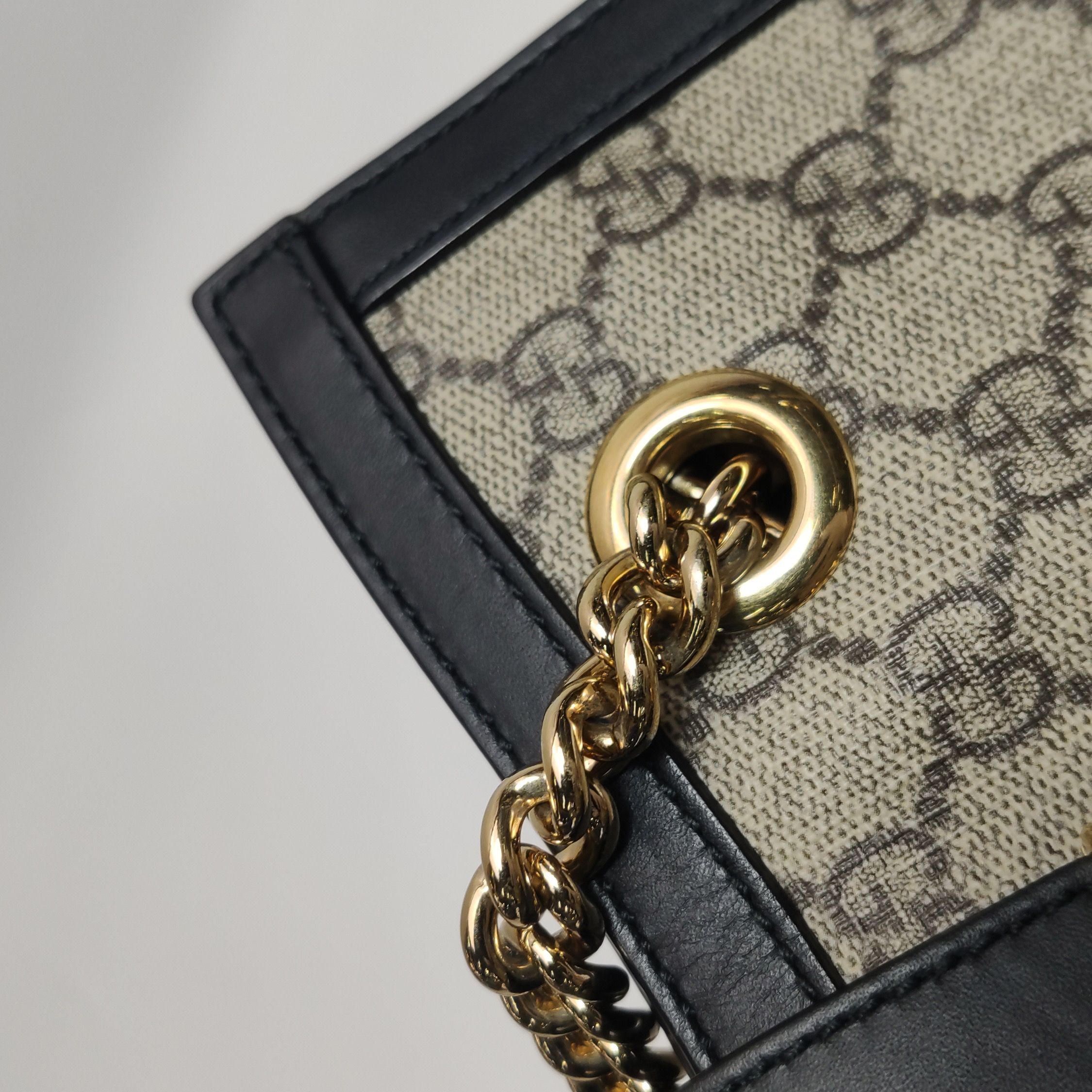 Gucci Padlock Chain Tote GG Coated Canvas with Leather Small — photo 11 of 15