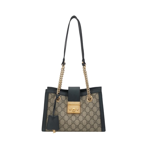 Gucci Padlock Chain Tote GG Coated Canvas with Leather Small — pre-owned, Vierlot
