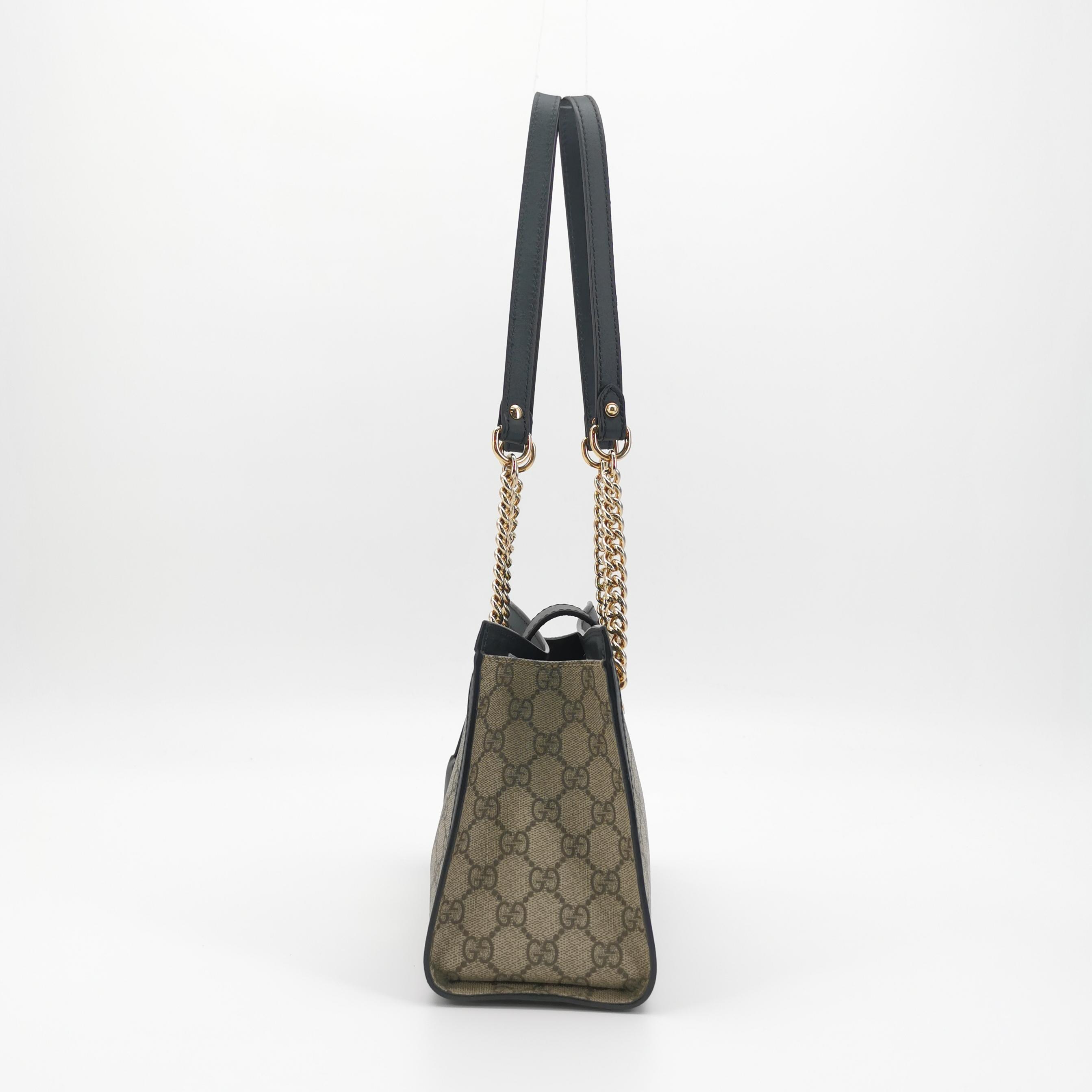Gucci Padlock Chain Tote GG Coated Canvas with Leather Small — photo 4 of 17