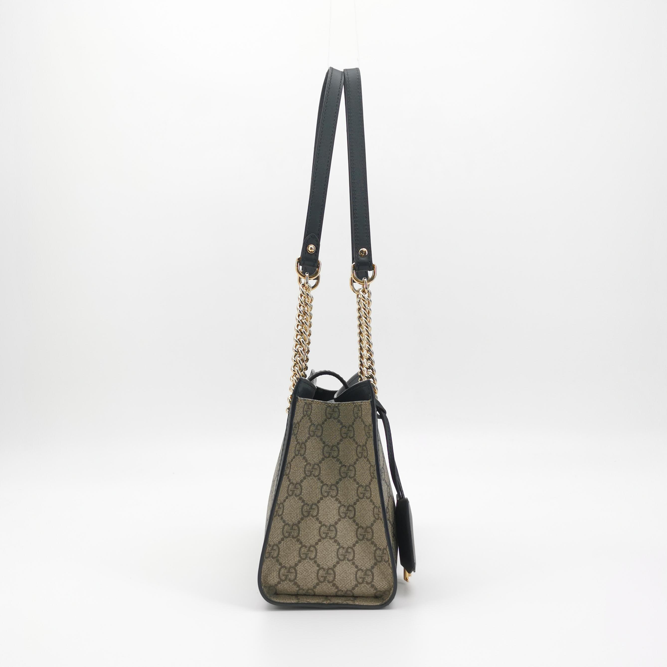 Gucci Padlock Chain Tote GG Coated Canvas with Leather Small — photo 5 of 17