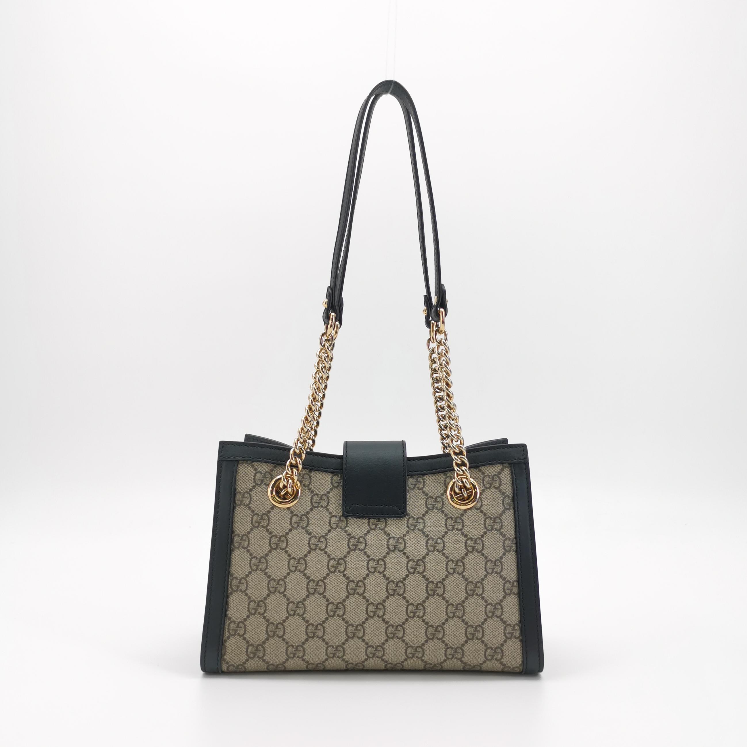 Gucci Padlock Chain Tote GG Coated Canvas with Leather Small — photo 3 of 17