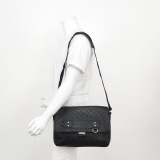 Gucci Messenger Bag Shoulder Bag Black Leather — thumbnail 2