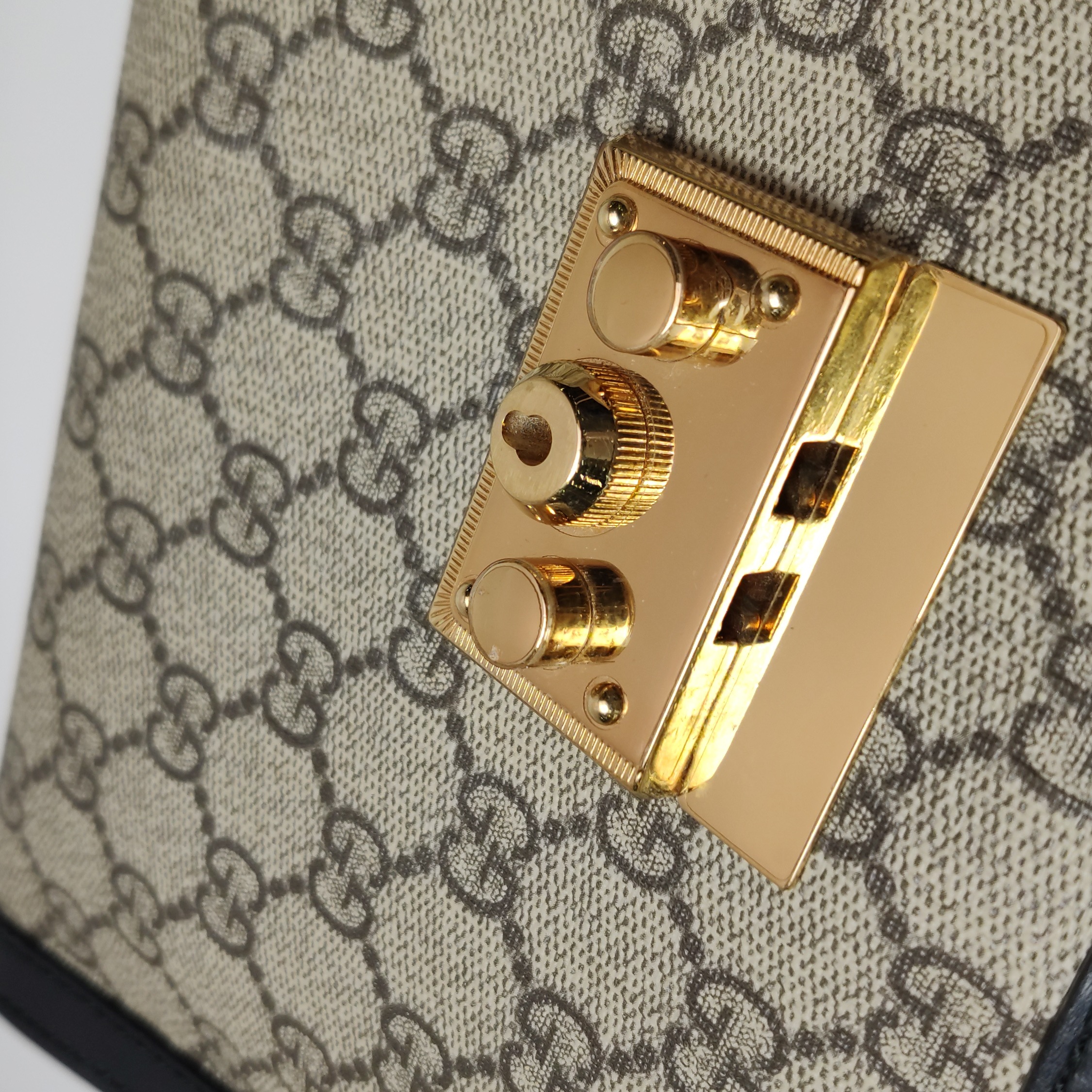 Gucci Padlock Chain Tote GG Coated Canvas with Leather Small — photo 9 of 17