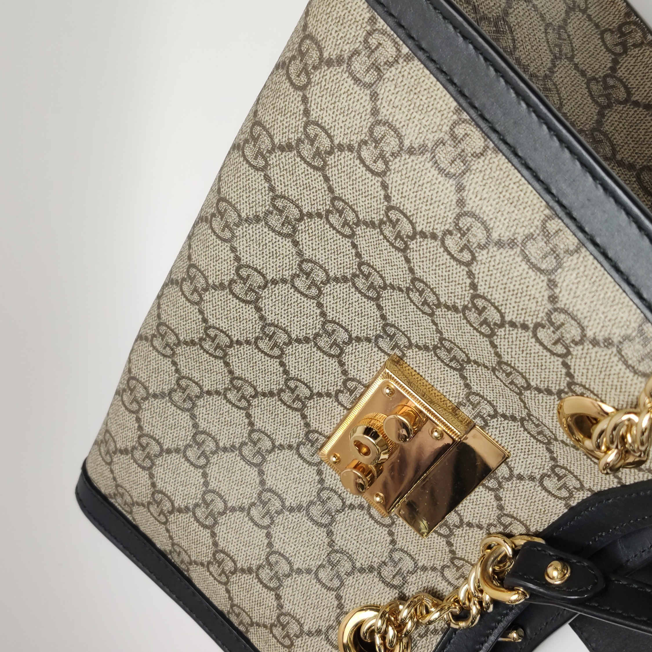 Gucci Padlock Chain Tote GG Coated Canvas with Leather Small — photo 16 of 17