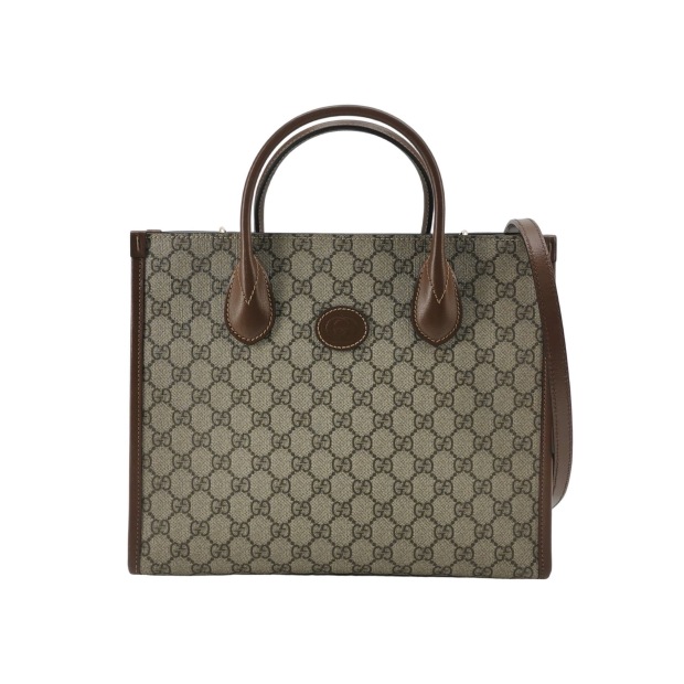 Gucci Structured Top Handle Open Tote GG Coated Canvas Small — pre-owned, Vierlot