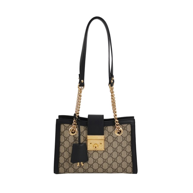 Gucci Padlock Chain Tote GG Coated Canvas with Leather Small — pre-owned, Vierlot